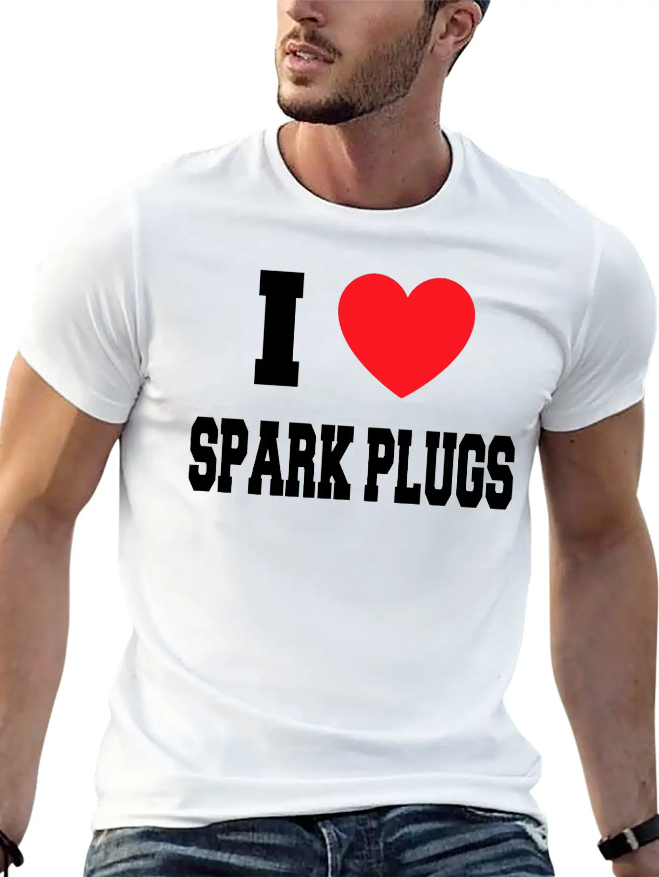 I Love Spark Plugs Unisex Casual T-Shirt – Clean Design For Daily Comfort
