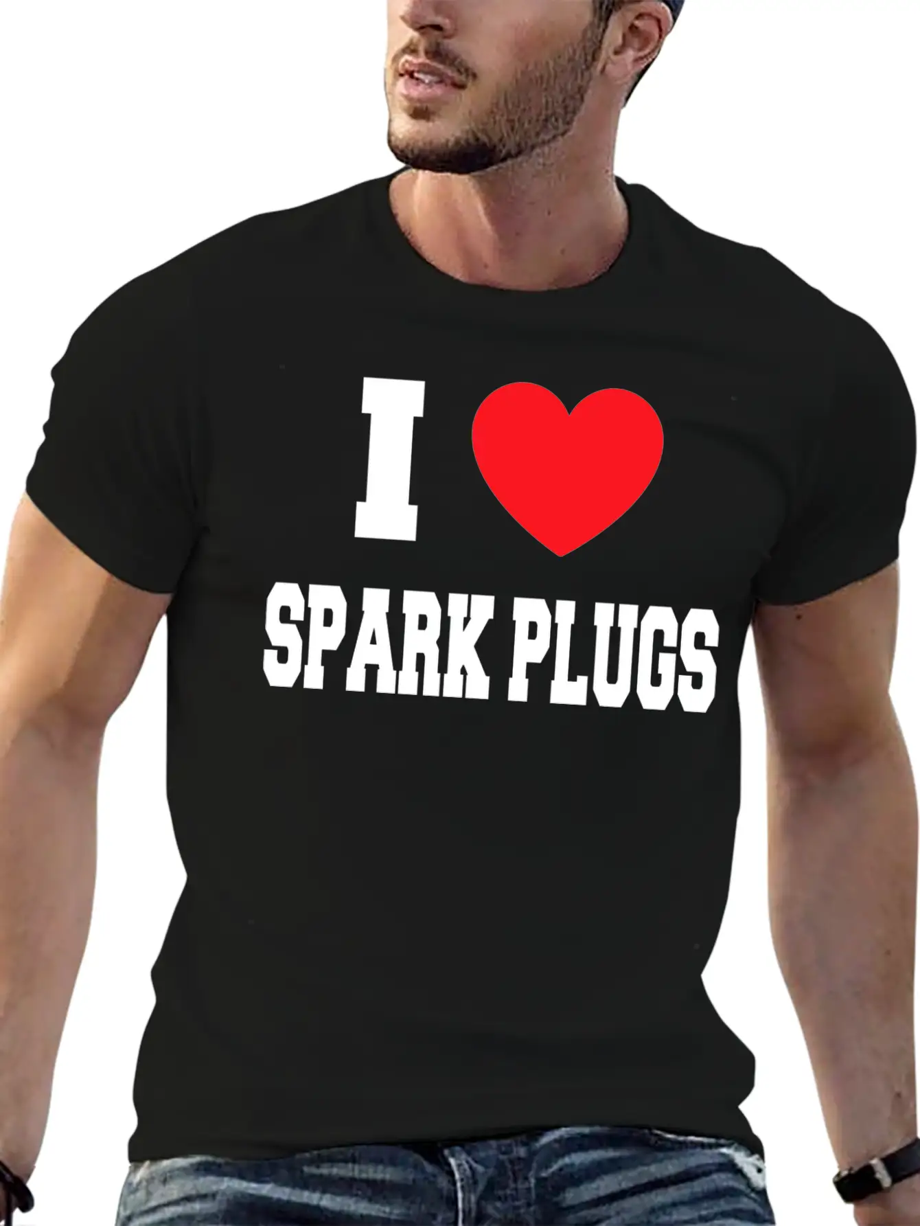 I Love Spark Plugs Unisex Casual T-Shirt – Clean Design For Daily Comfort
