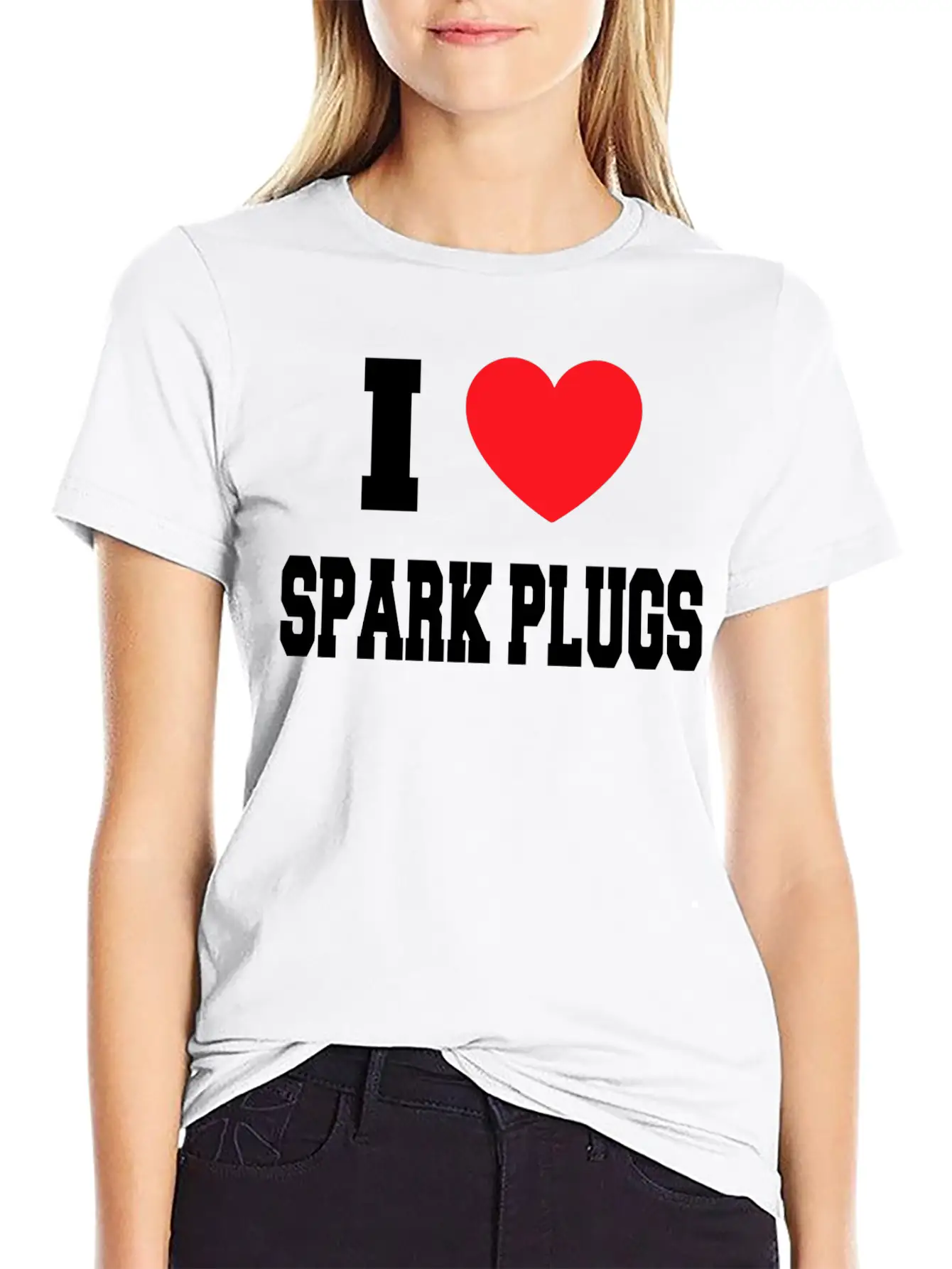 I Love Spark Plugs Unisex Casual T-Shirt – Clean Design For Daily Comfort