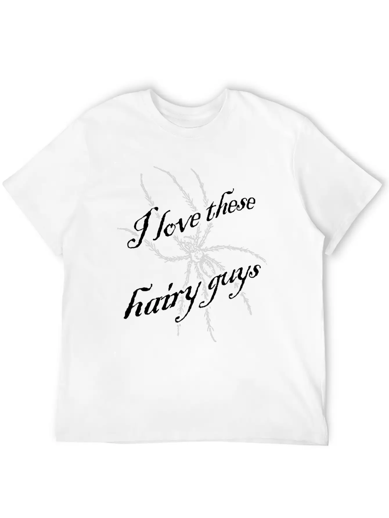I Love These Hairy Guys Love Spiders Gift Idea Stylish Everyday T-Shirt – Unisex Basic Cotton Tee