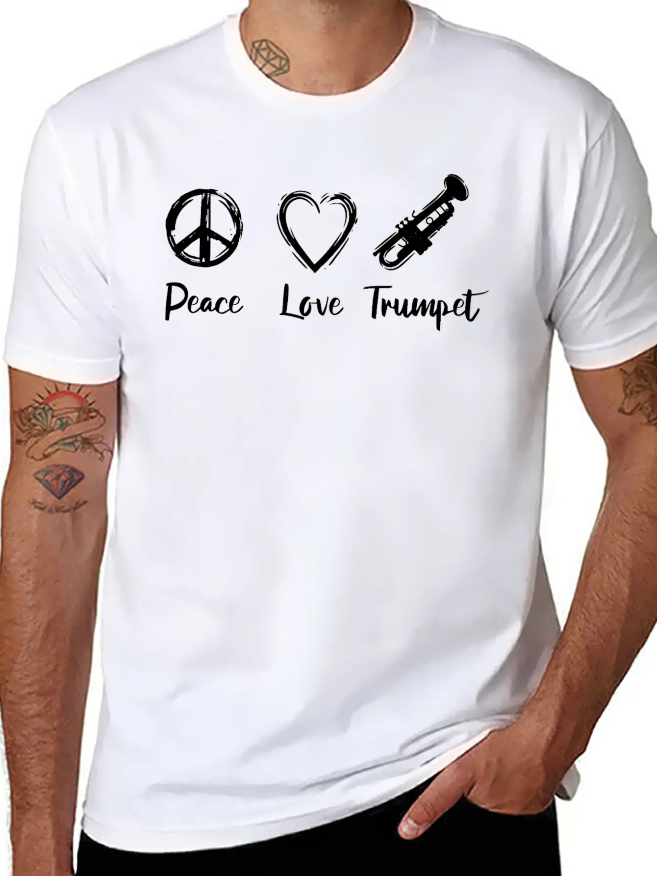 I Love Trumpet Basic Graphic T-Shirt – Daily Comfort In Soft Cotton
