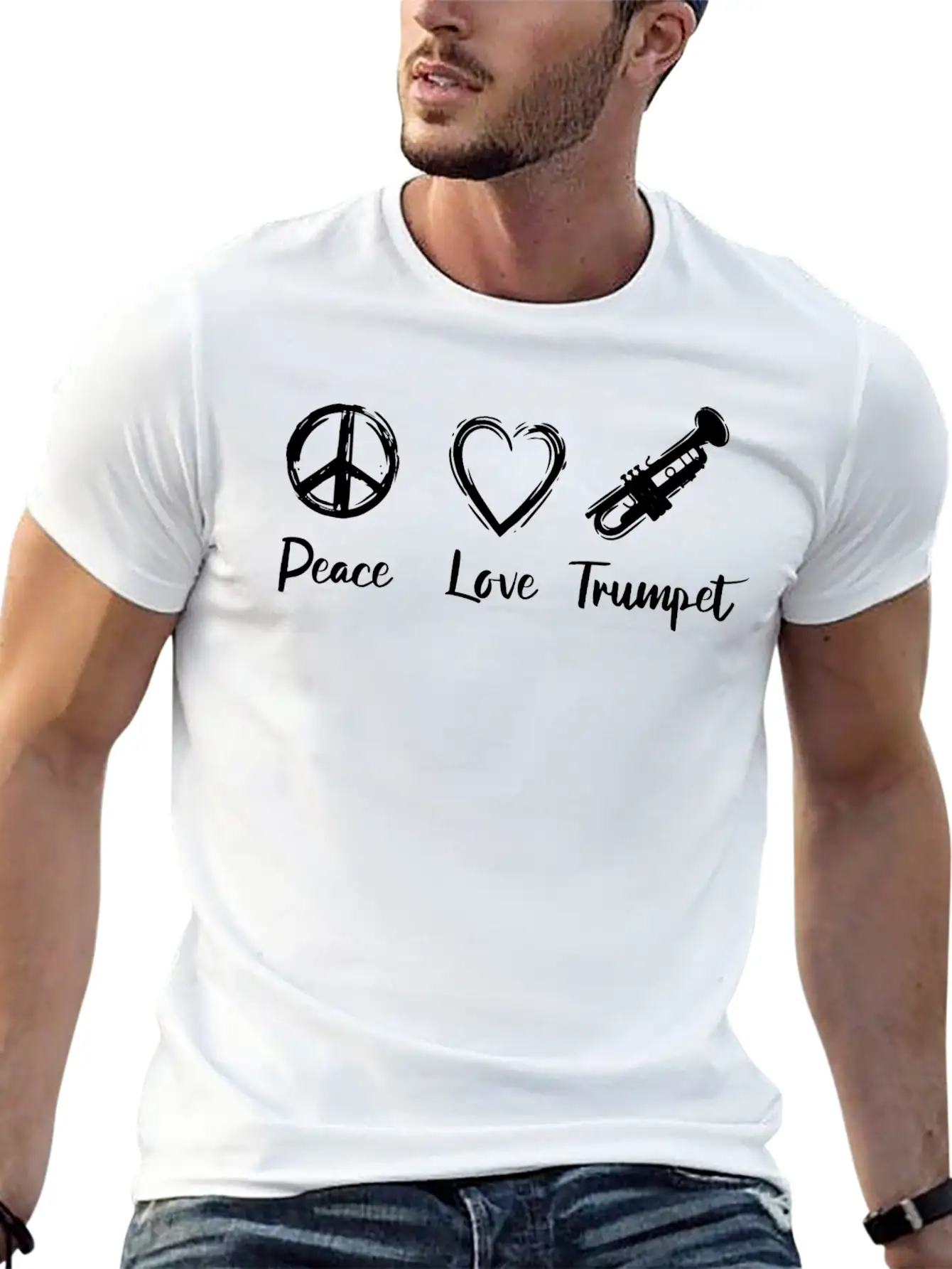 I Love Trumpet Basic Graphic T-Shirt – Daily Comfort In Soft Cotton
