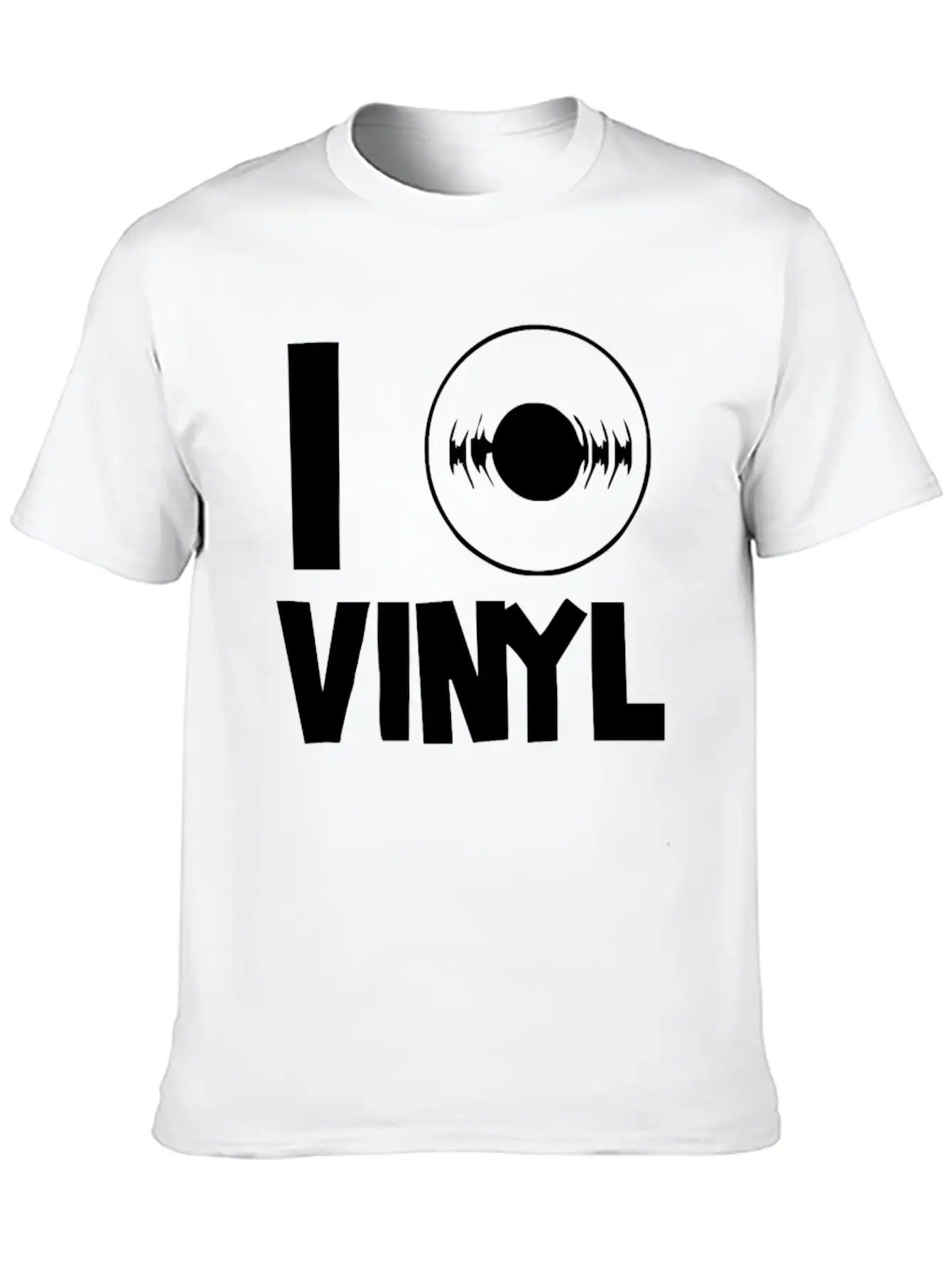 I Love Vinyl Comfortable Minimalist Graphic Tee – Summer Style Essential