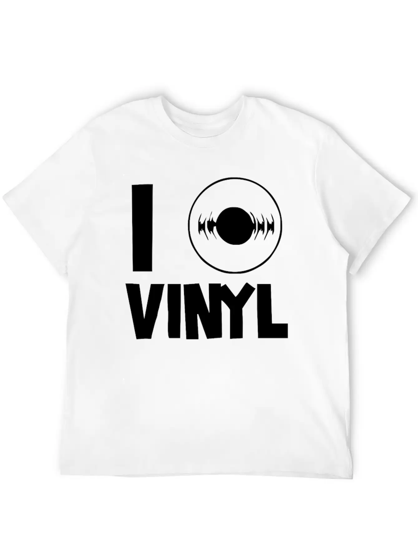 I Love Vinyl Comfortable Minimalist Graphic Tee – Summer Style Essential