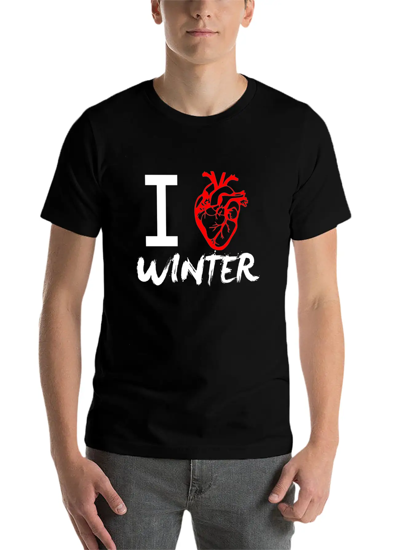 I Love Winter Timeless Short Sleeve Tee – Comfy And Minimalist Design