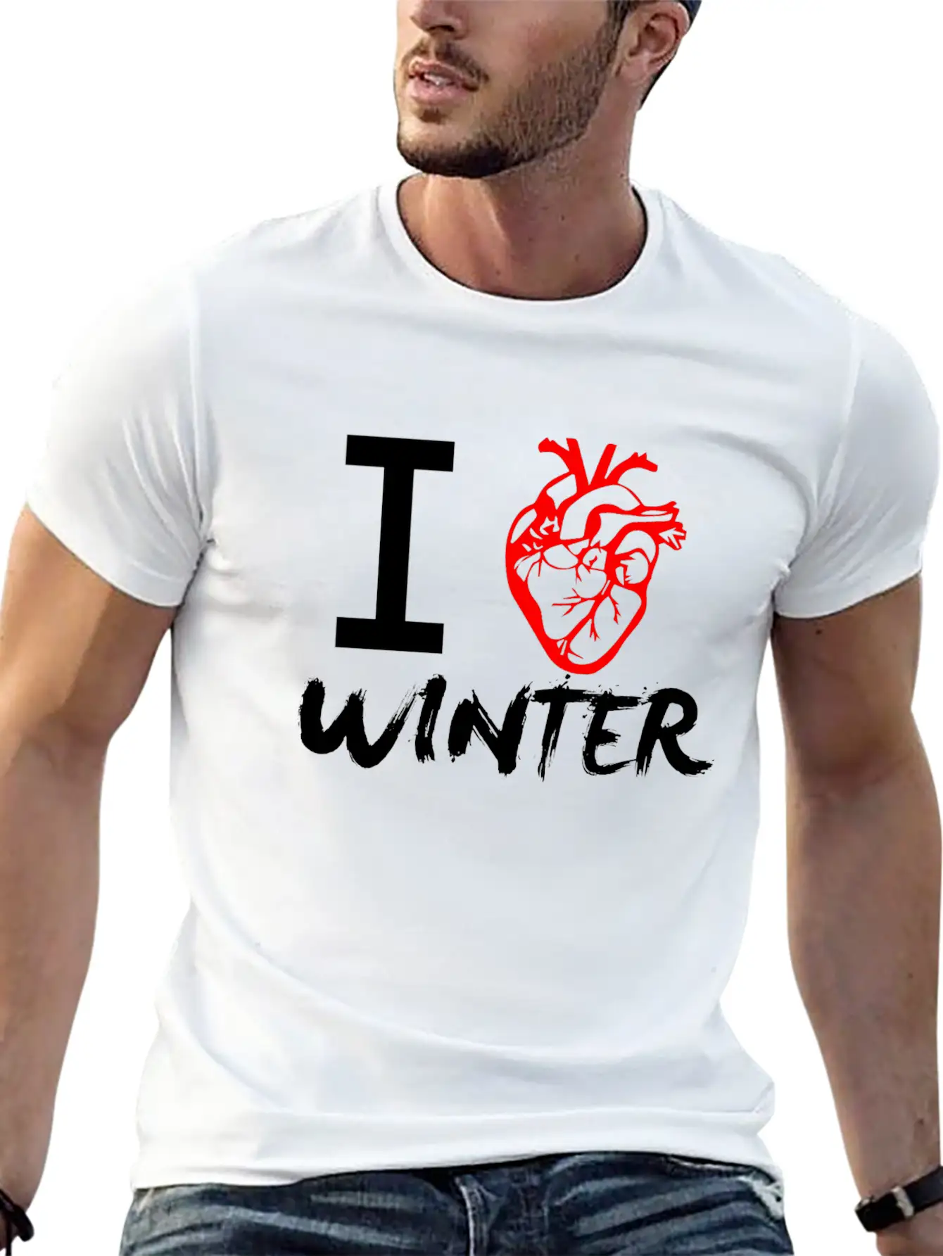 I Love Winter Timeless Short Sleeve Tee – Comfy And Minimalist Design