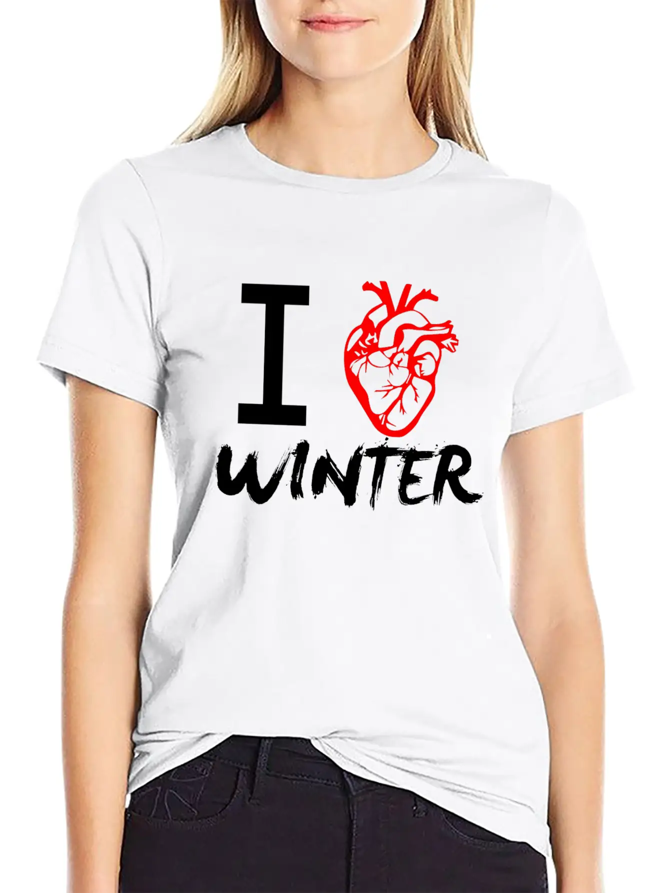 I Love Winter Timeless Short Sleeve Tee – Comfy And Minimalist Design