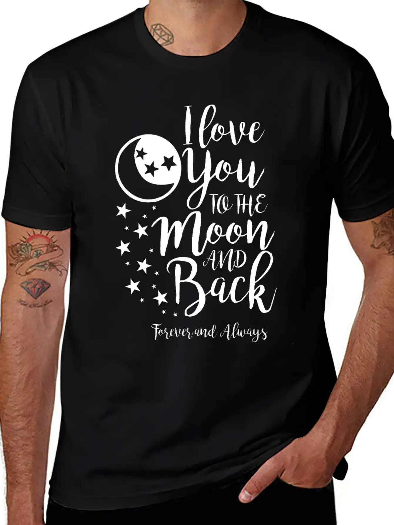I Love You To The Moon And Back Unisex Short Sleeve Soft Cotton T-Shirt – Casual Everyday Wear