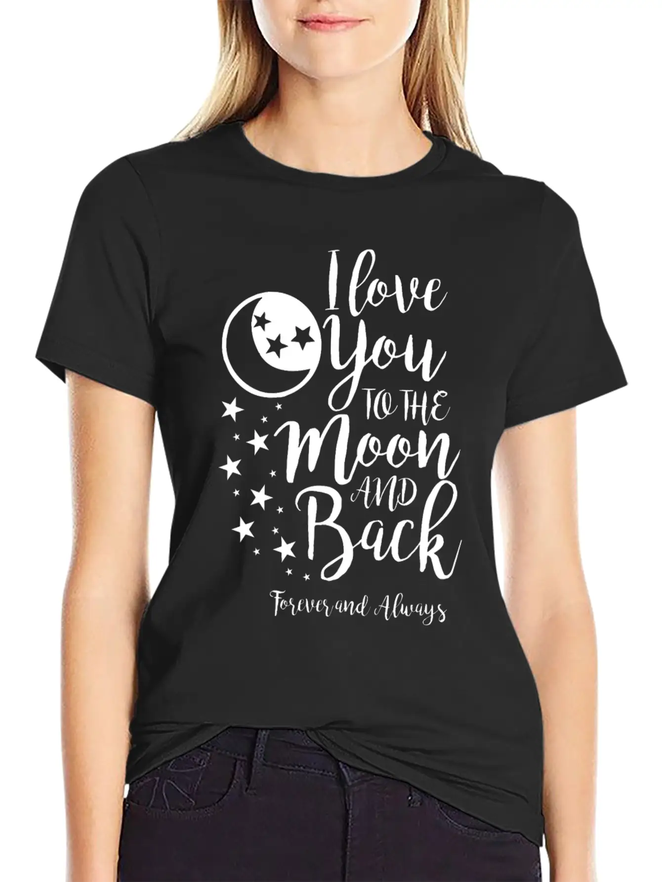 I Love You To The Moon And Back Unisex Short Sleeve Soft Cotton T-Shirt – Casual Everyday Wear