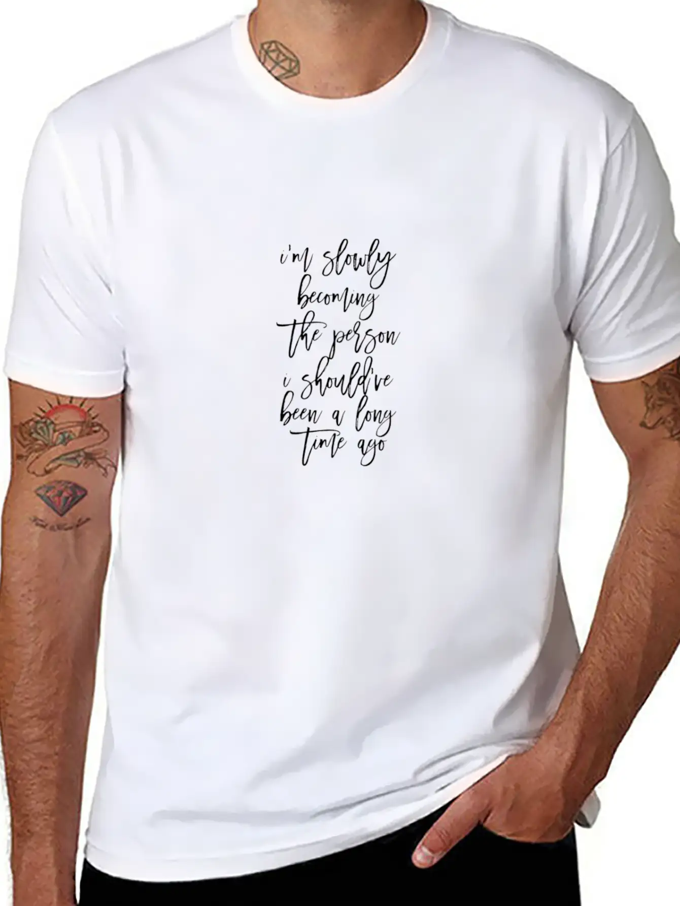 I M Becoming The Person Timeless Short Sleeve Tee – Comfy And Minimalist Design