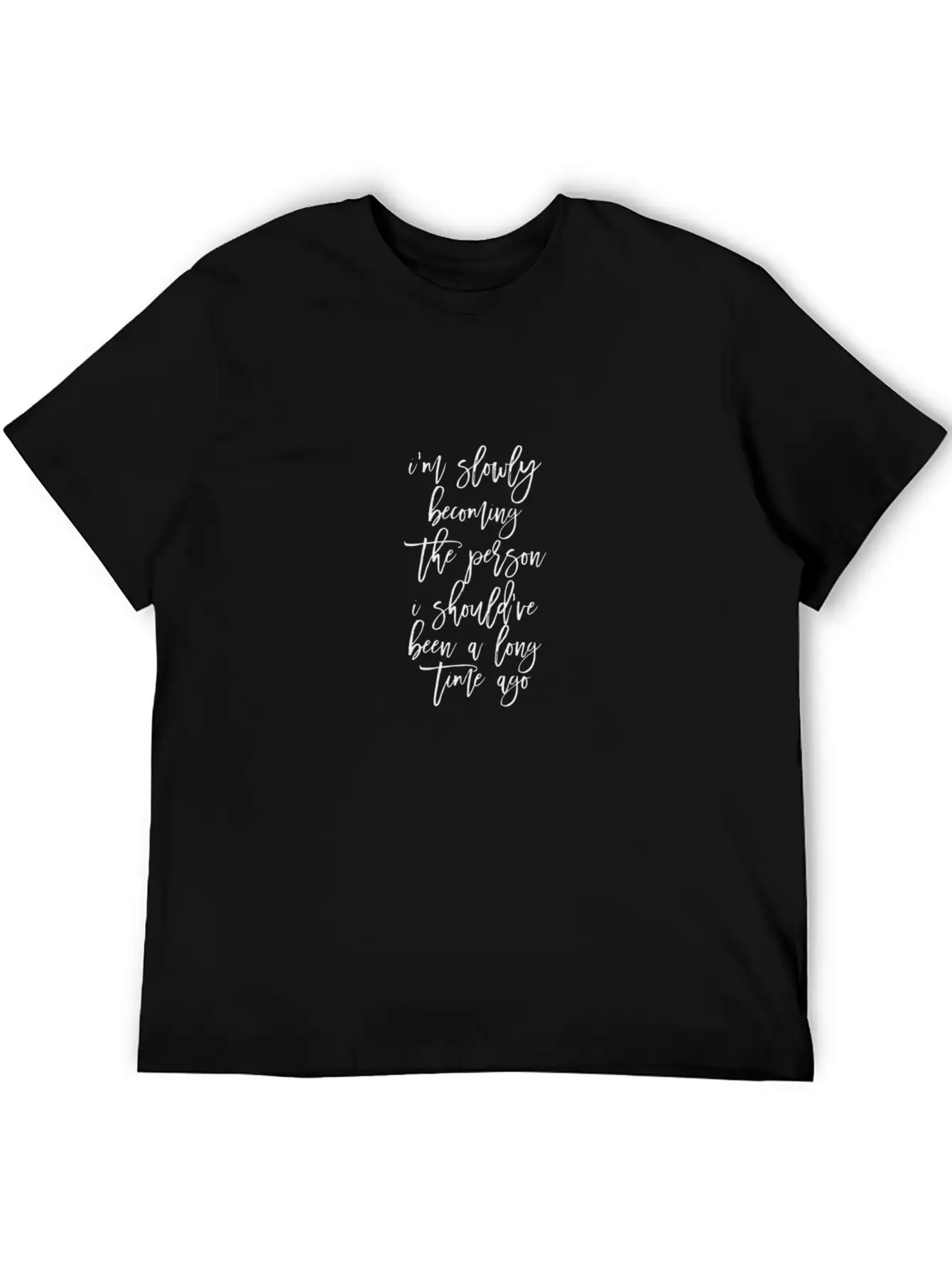 I M Becoming The Person Timeless Short Sleeve Tee – Comfy And Minimalist Design