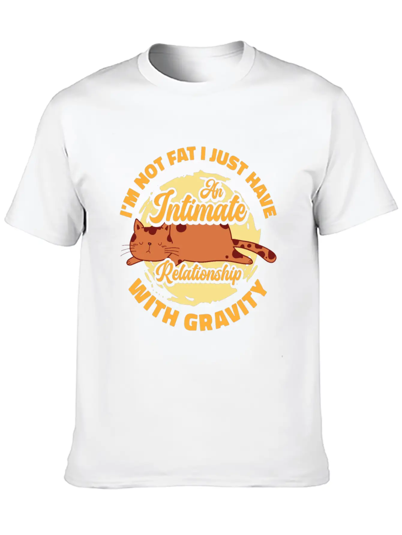 I’m Not Fat Body Positivity Self-Confidence Cat Basic Graphic T-Shirt – Daily Comfort In Soft Cotton