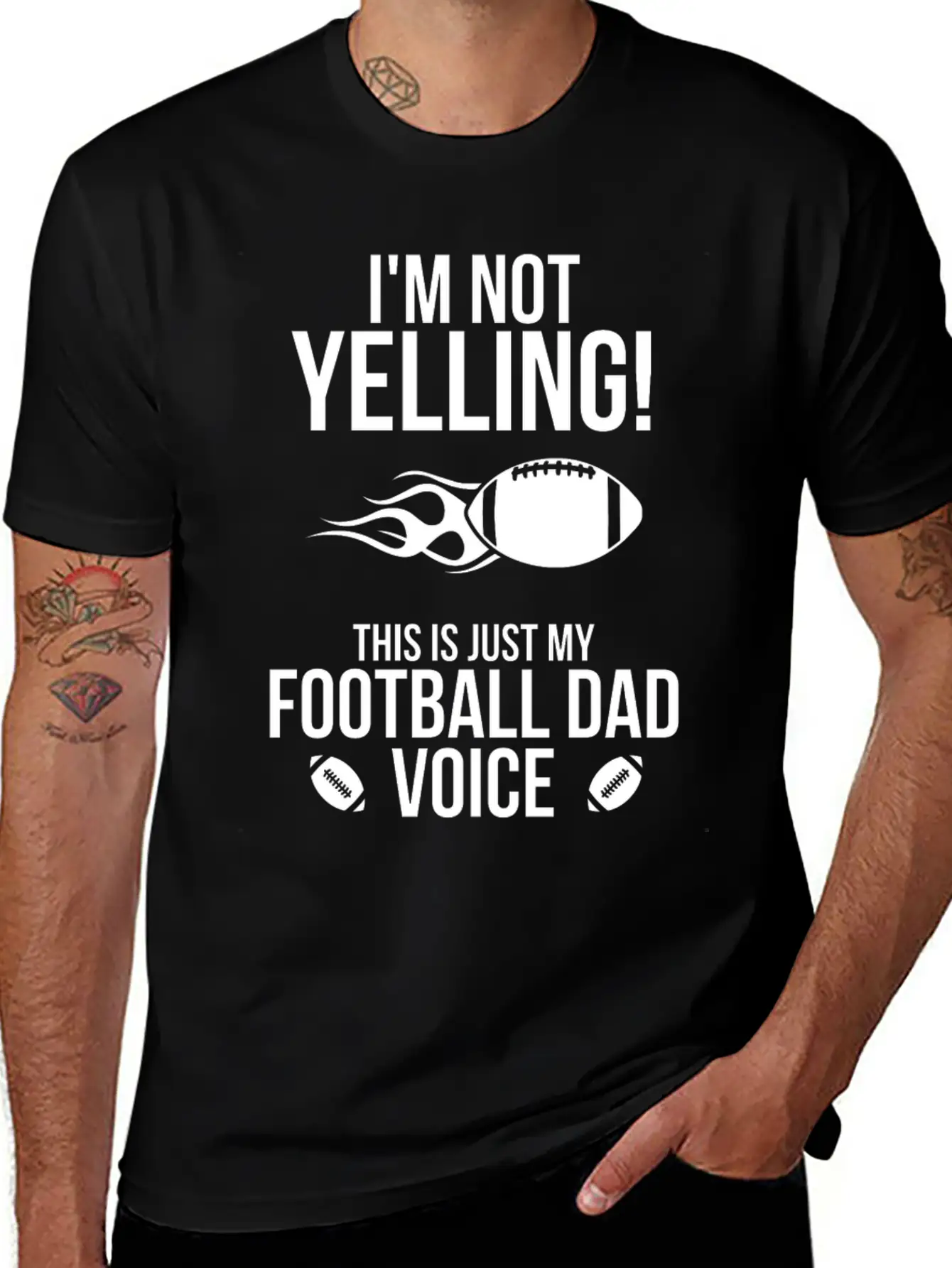 I M Not Yelling This Is Just My Football Dad Voice Basic Graphic T-Shirt – Daily Comfort In Soft Cotton