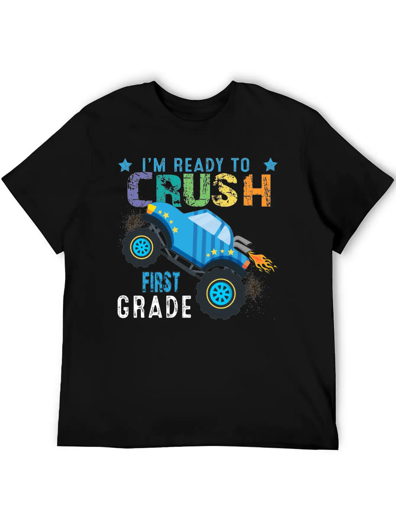 I M Ready To Crush FIRST Grade Monster Truck Comfortable Minimalist Graphic Tee – Summer Style Essential