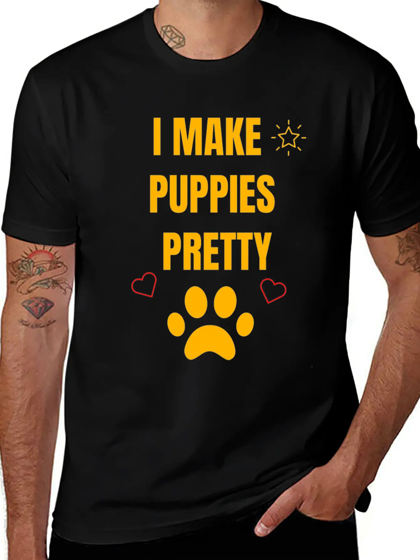 I Make Puppies Pretty Grooming Dogs Stylish Everyday T-Shirt – Unisex Basic Cotton Tee