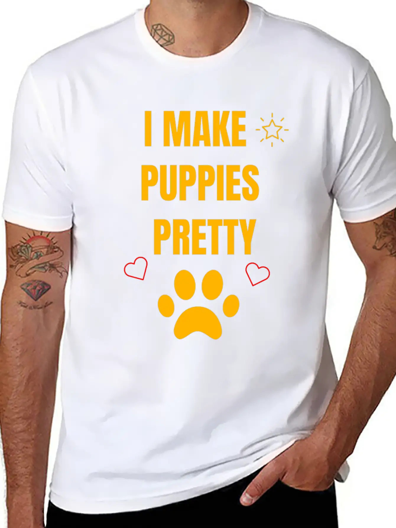 I Make Puppies Pretty Grooming Dogs Stylish Everyday T-Shirt – Unisex Basic Cotton Tee
