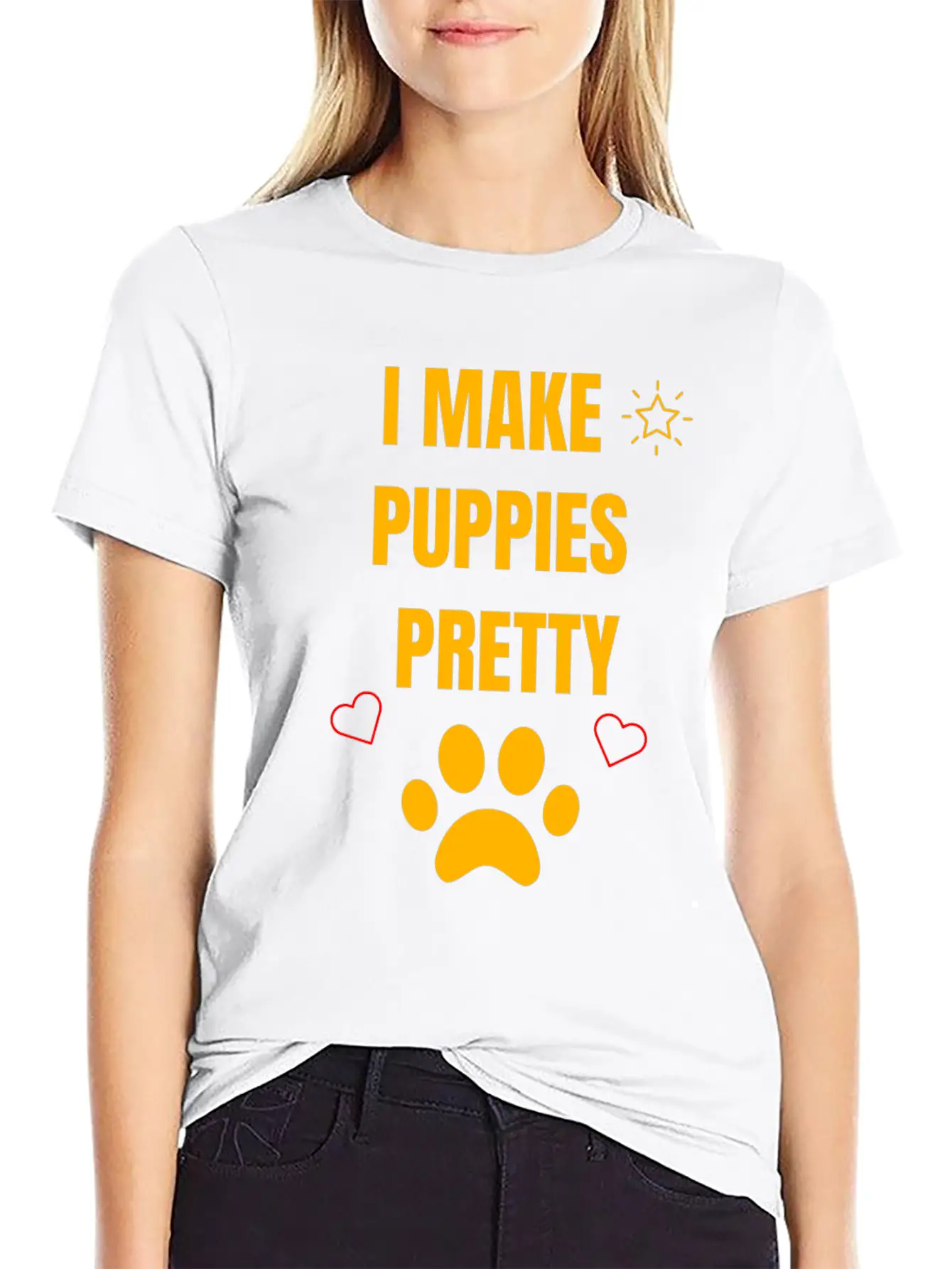 I Make Puppies Pretty Grooming Dogs Stylish Everyday T-Shirt – Unisex Basic Cotton Tee