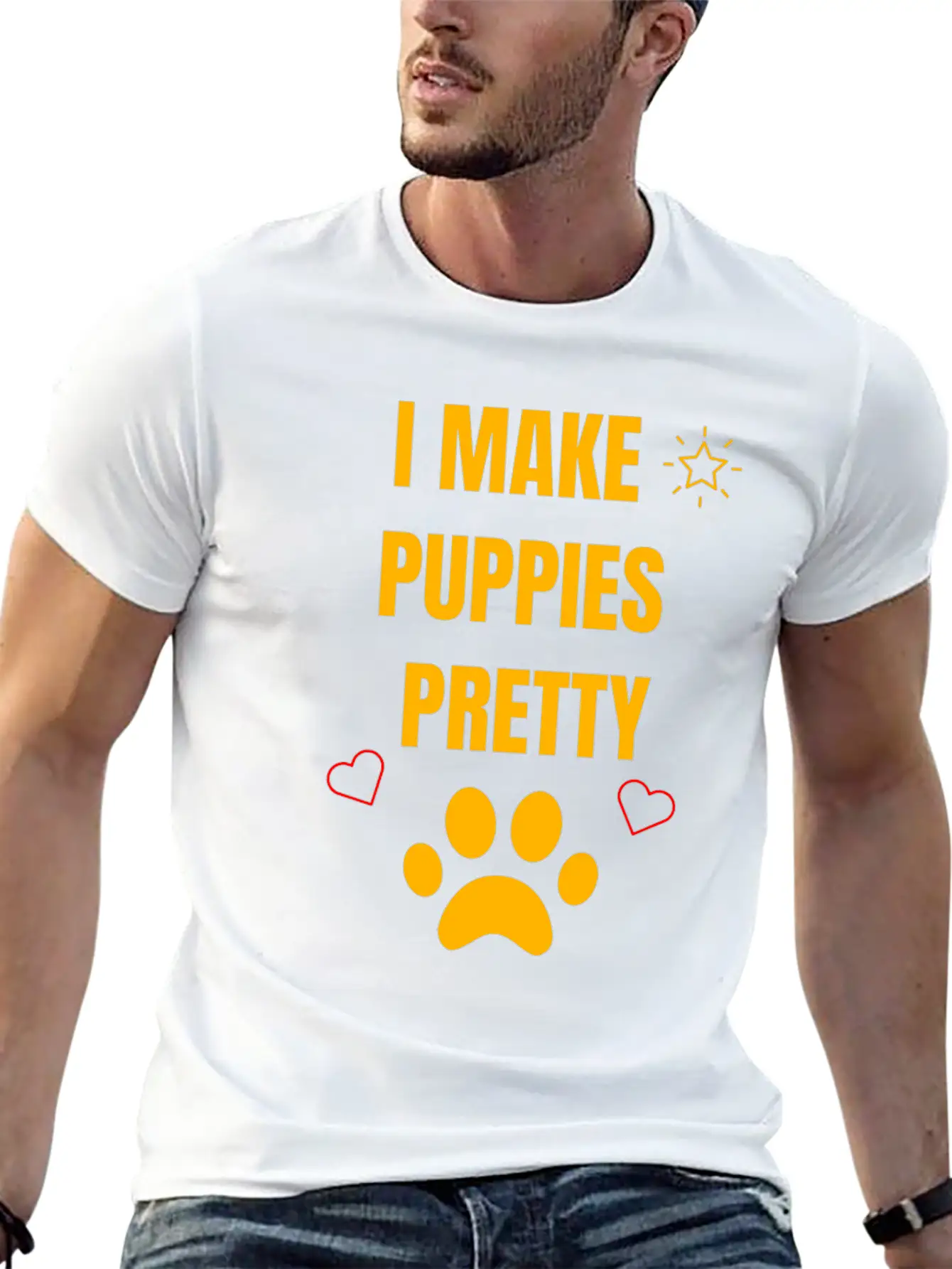 I Make Puppies Pretty Grooming Dogs Stylish Everyday T-Shirt – Unisex Basic Cotton Tee