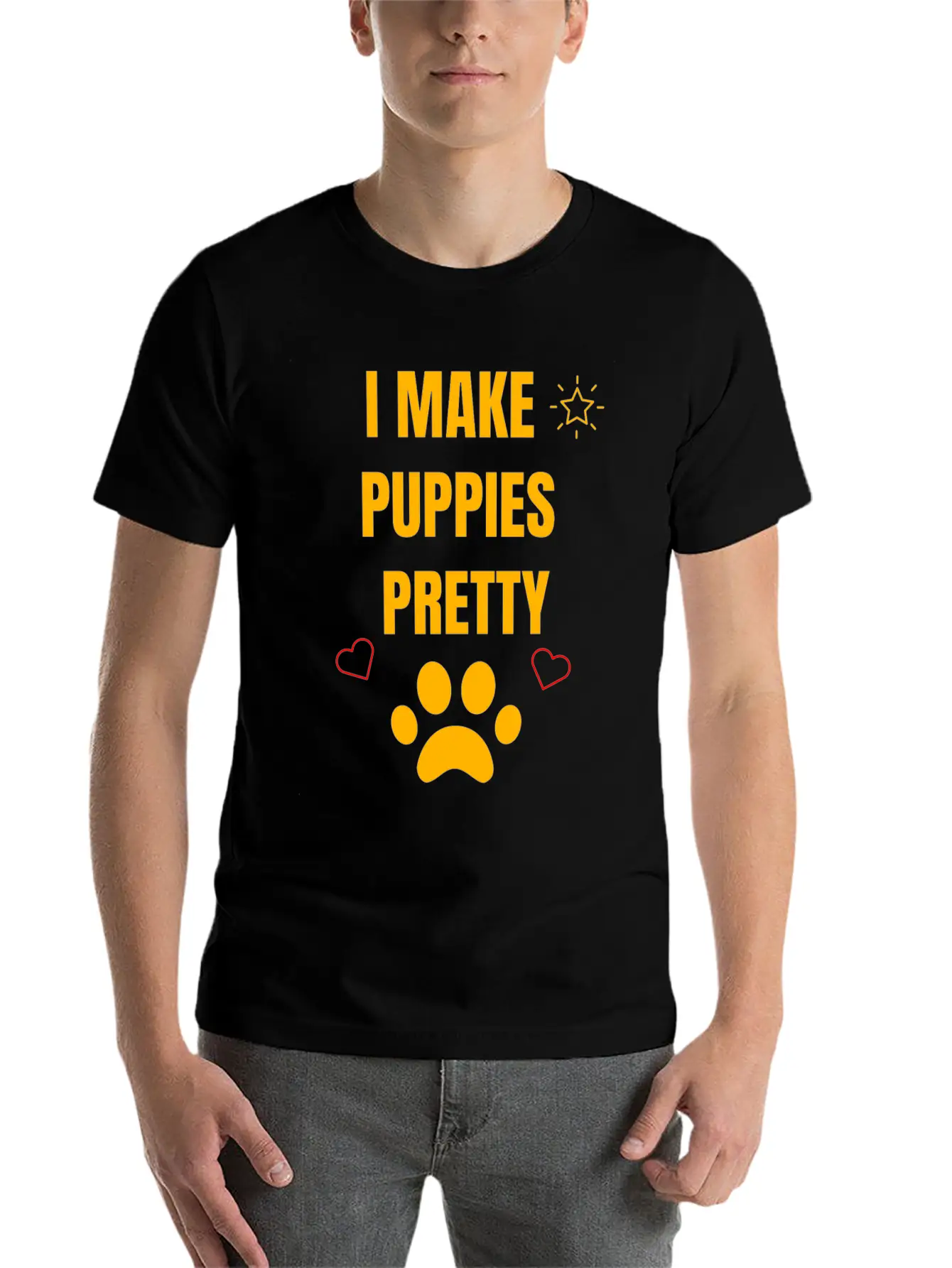 I Make Puppies Pretty Grooming Dogs Stylish Everyday T-Shirt – Unisex Basic Cotton Tee
