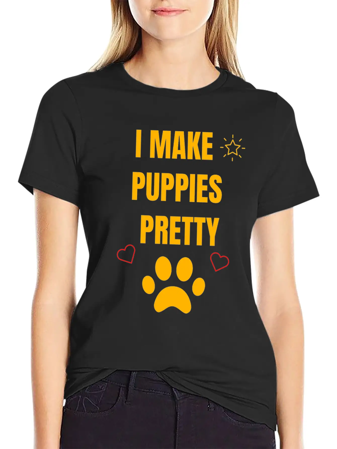 I Make Puppies Pretty Grooming Dogs Stylish Everyday T-Shirt – Unisex Basic Cotton Tee