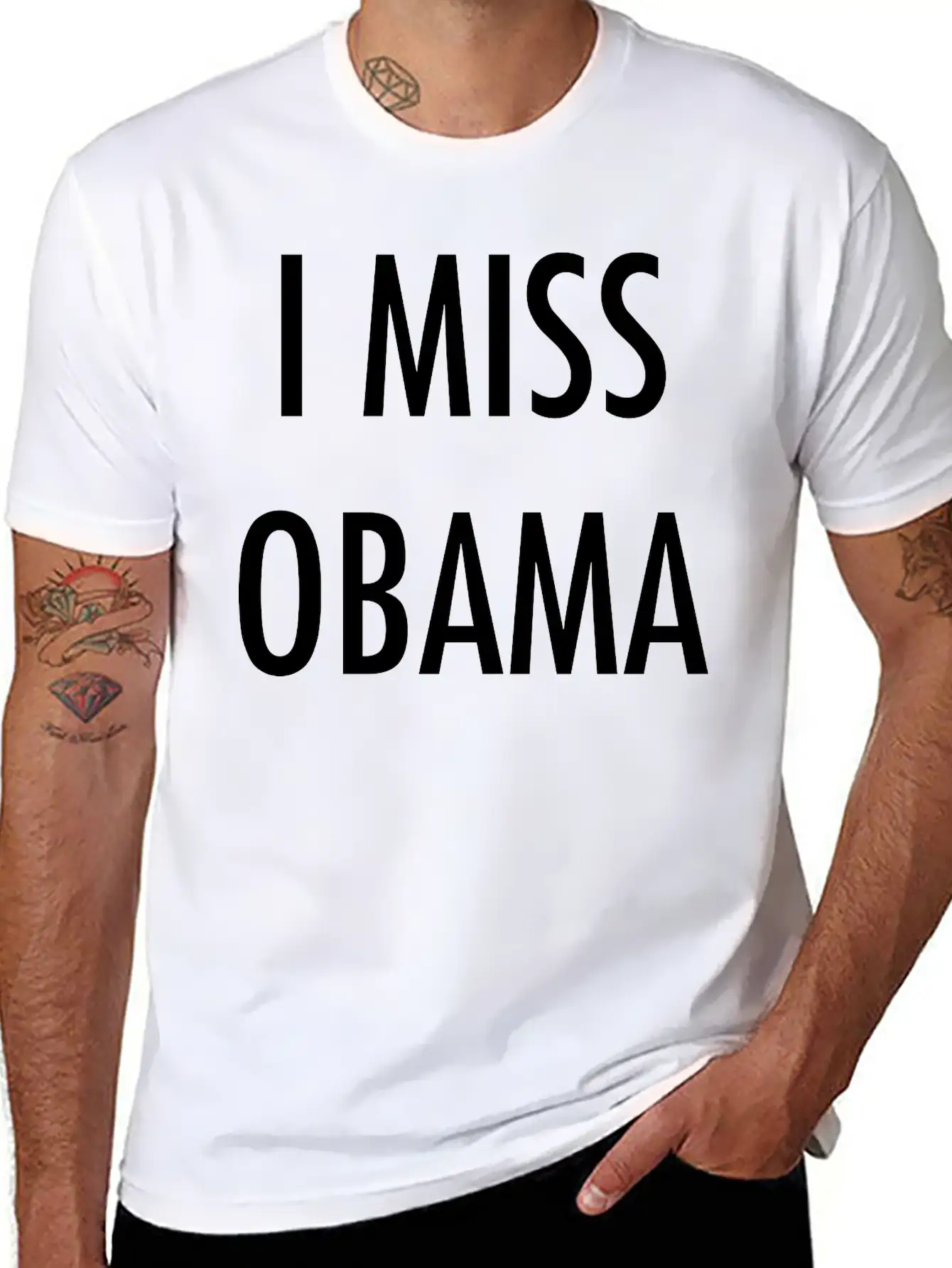 I Miss Obama Basic Graphic T-Shirt – Daily Comfort In Soft Cotton