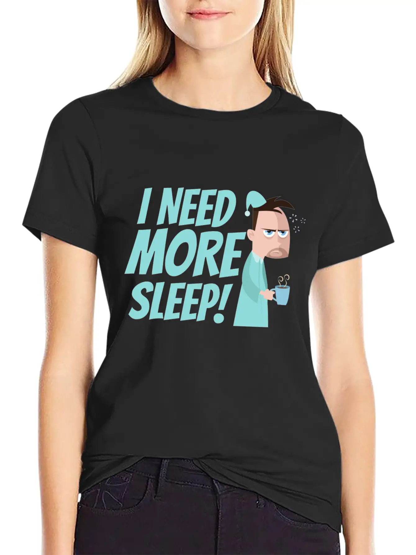 I Need More Sleep Unisex Short Sleeve Soft Cotton T-Shirt – Casual Everyday Wear