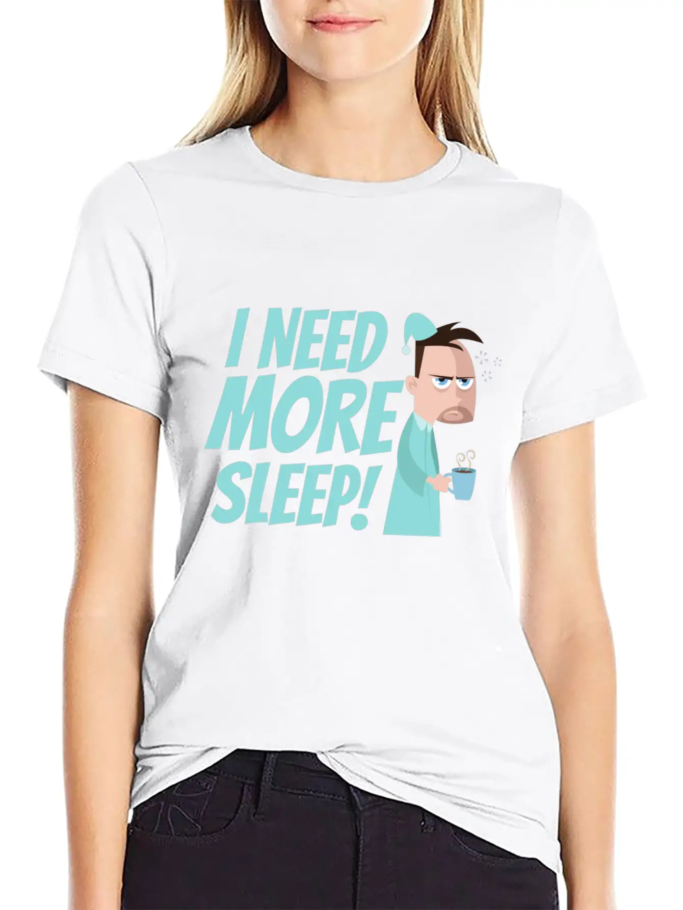 I Need More Sleep Unisex Short Sleeve Soft Cotton T-Shirt – Casual Everyday Wear