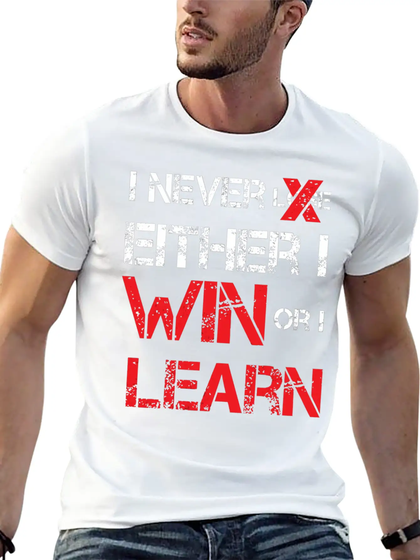 I Never Lose Either I Win Or I Learn Motivational Comfortable Minimalist Graphic Tee – Summer Style Essential