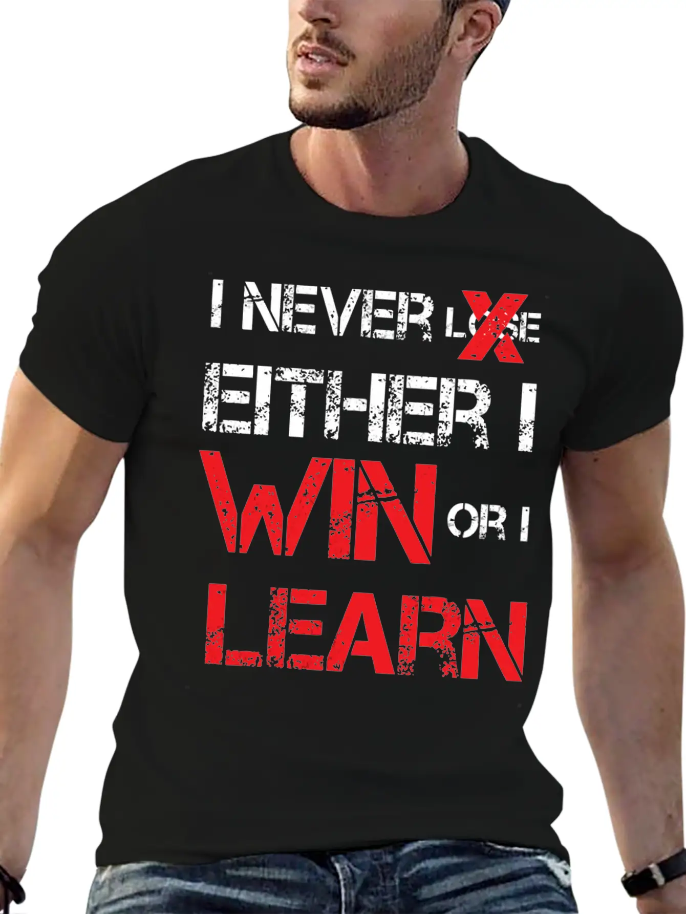 I Never Lose Either I Win Or I Learn Motivational Comfortable Minimalist Graphic Tee – Summer Style Essential