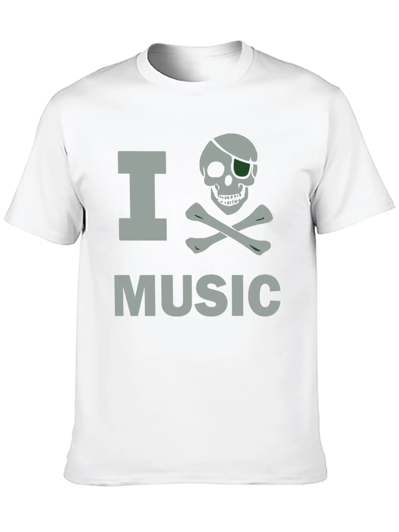I Pirate Music Unisex Short Sleeve Soft Cotton T-Shirt – Casual Everyday Wear