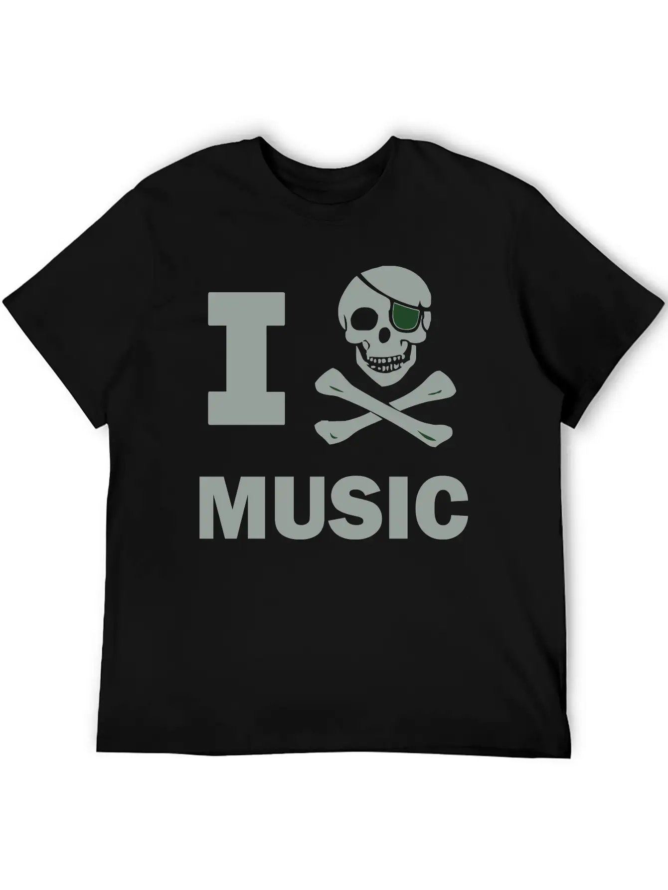 I Pirate Music Unisex Short Sleeve Soft Cotton T-Shirt – Casual Everyday Wear