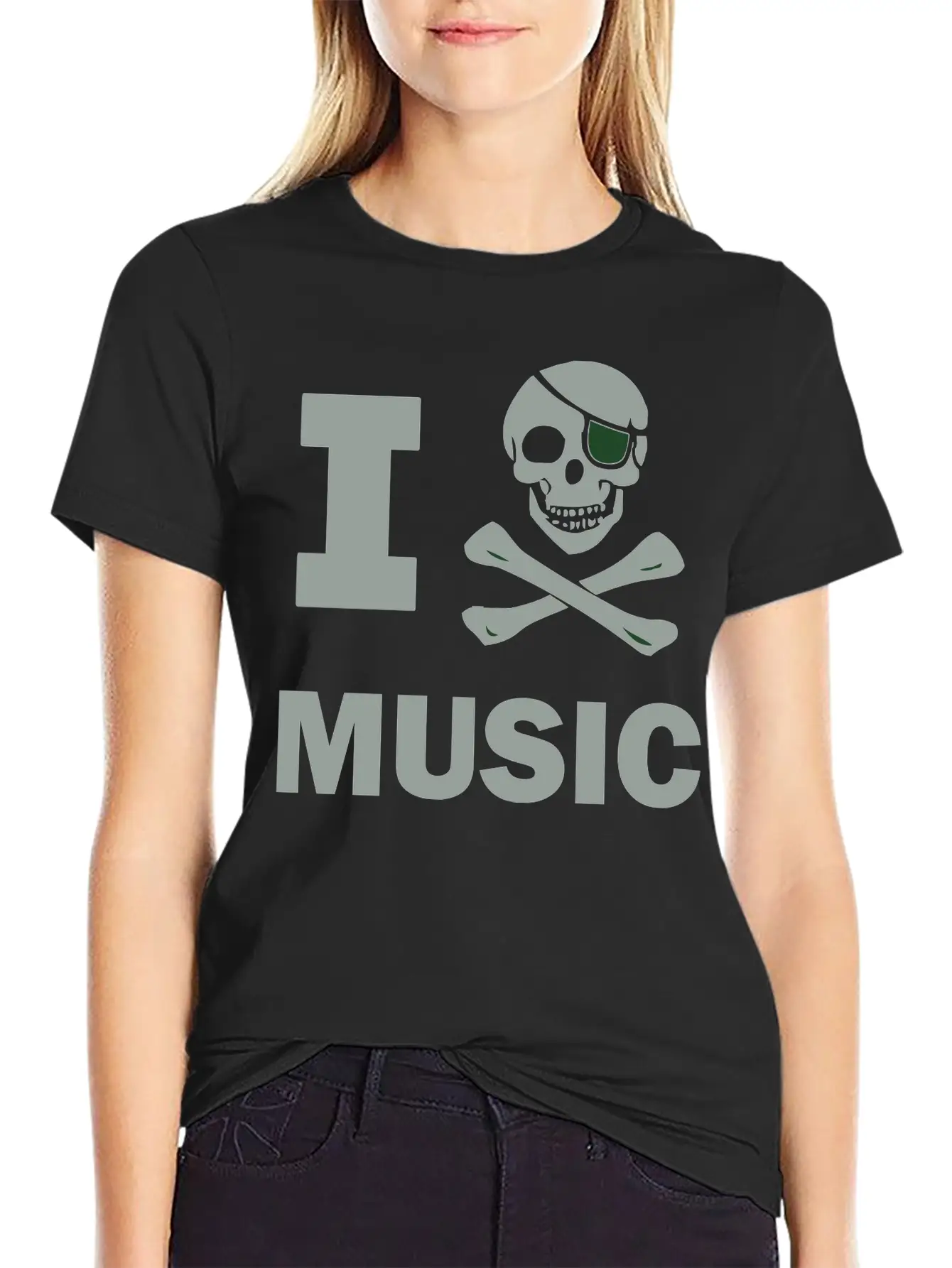 I Pirate Music Unisex Short Sleeve Soft Cotton T-Shirt – Casual Everyday Wear