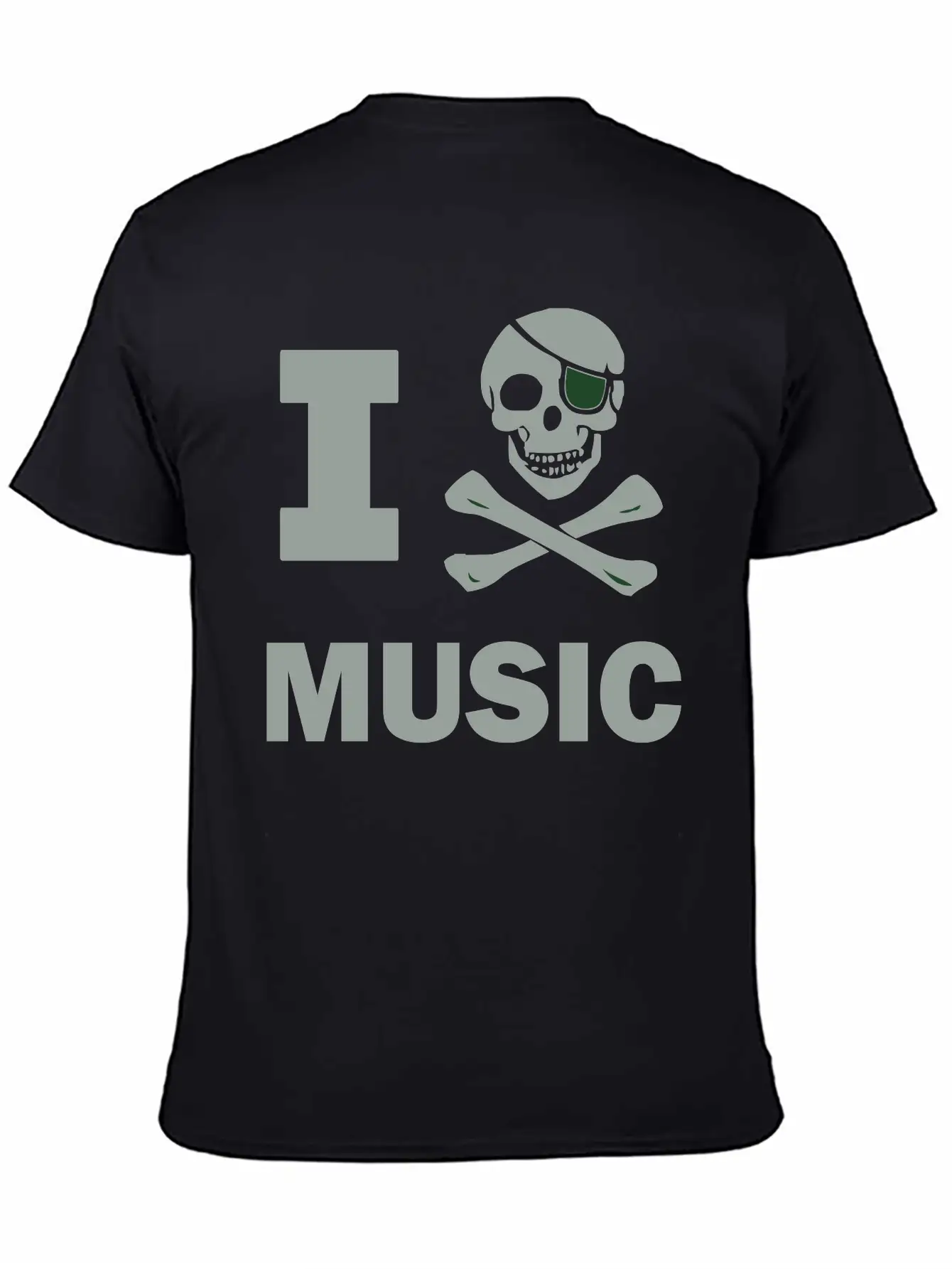 I Pirate Music Unisex Short Sleeve Soft Cotton T-Shirt – Casual Everyday Wear
