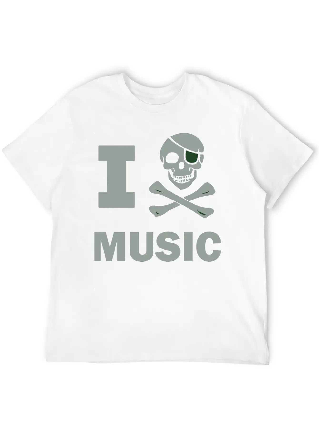 I Pirate Music Unisex Short Sleeve Soft Cotton T-Shirt – Casual Everyday Wear