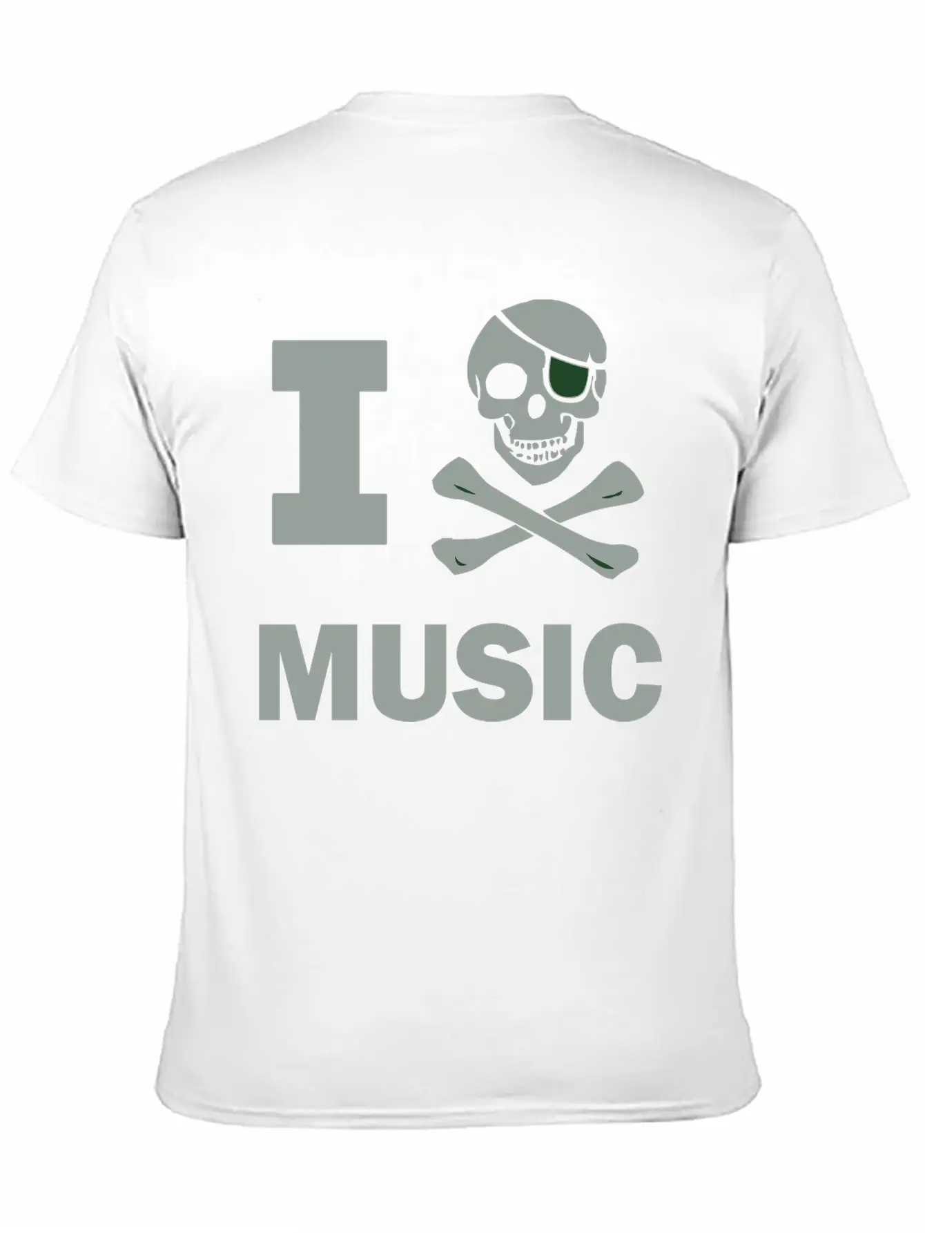 I Pirate Music Unisex Short Sleeve Soft Cotton T-Shirt – Casual Everyday Wear