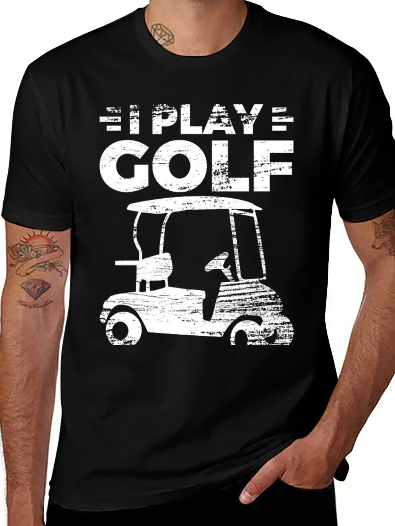 I Play Golf To Drive Golf Carts Timeless Short Sleeve Tee – Comfy And Minimalist Design