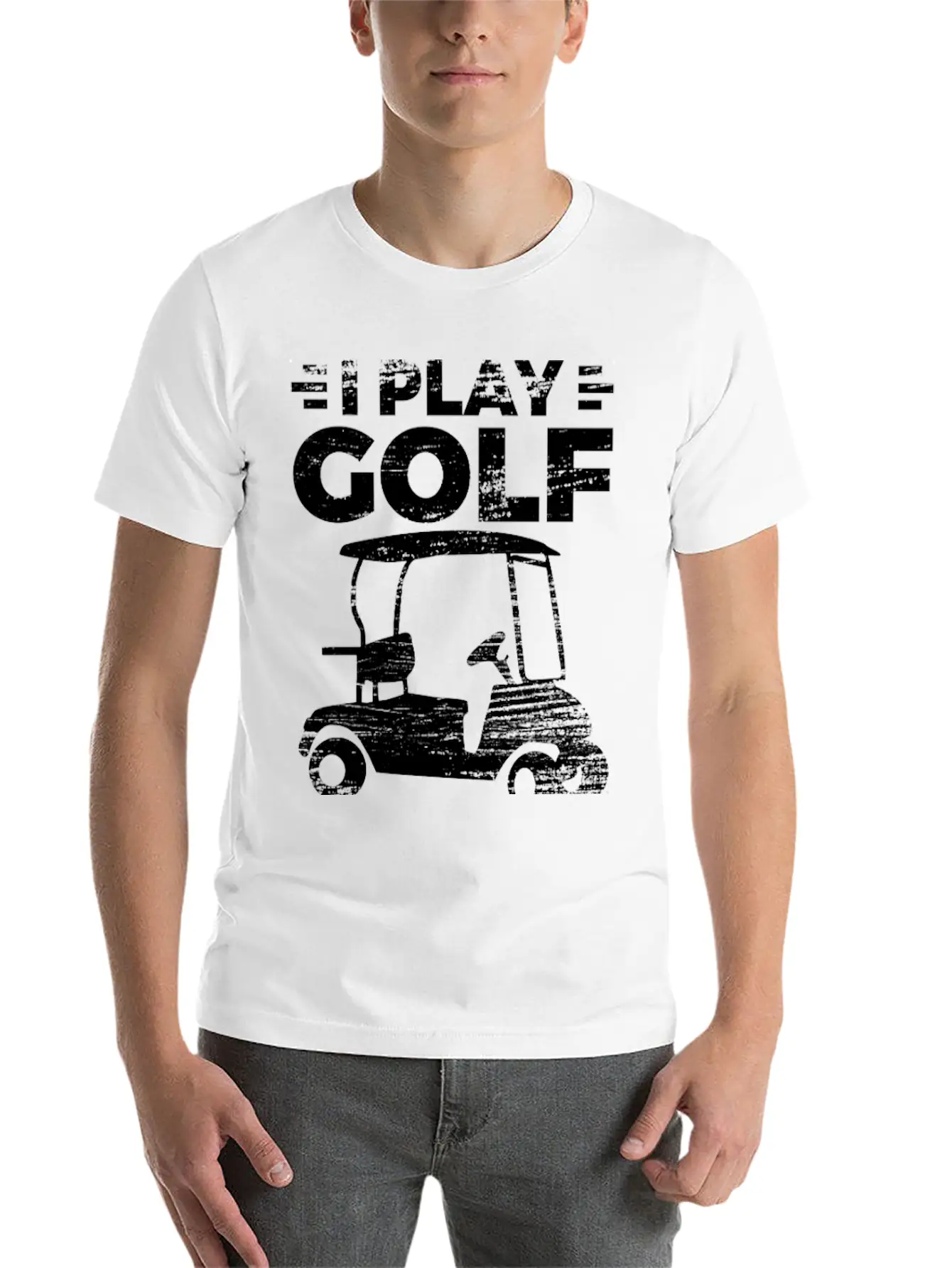 I Play Golf To Drive Golf Carts Timeless Short Sleeve Tee – Comfy And Minimalist Design