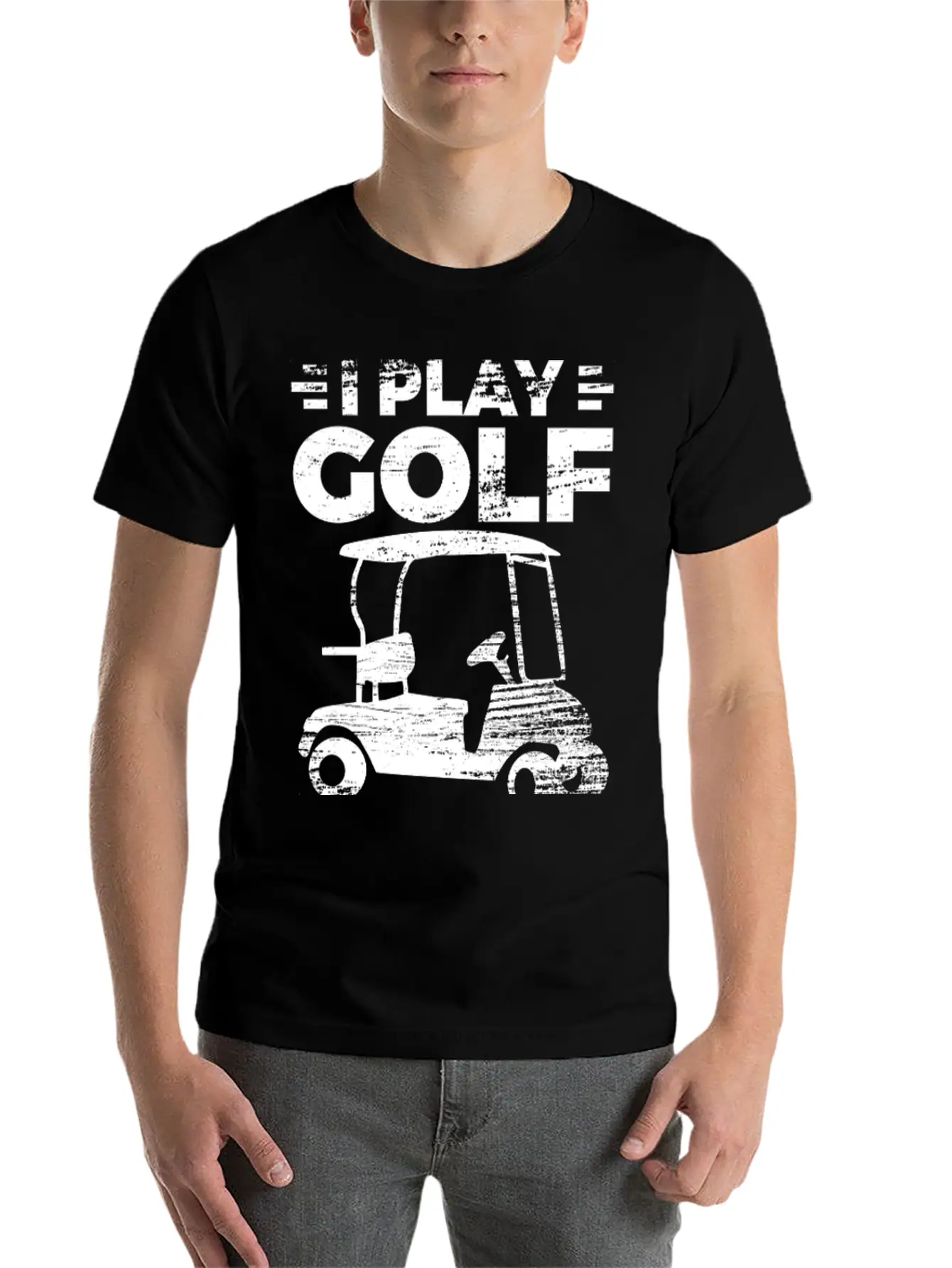I Play Golf To Drive Golf Carts Timeless Short Sleeve Tee – Comfy And Minimalist Design