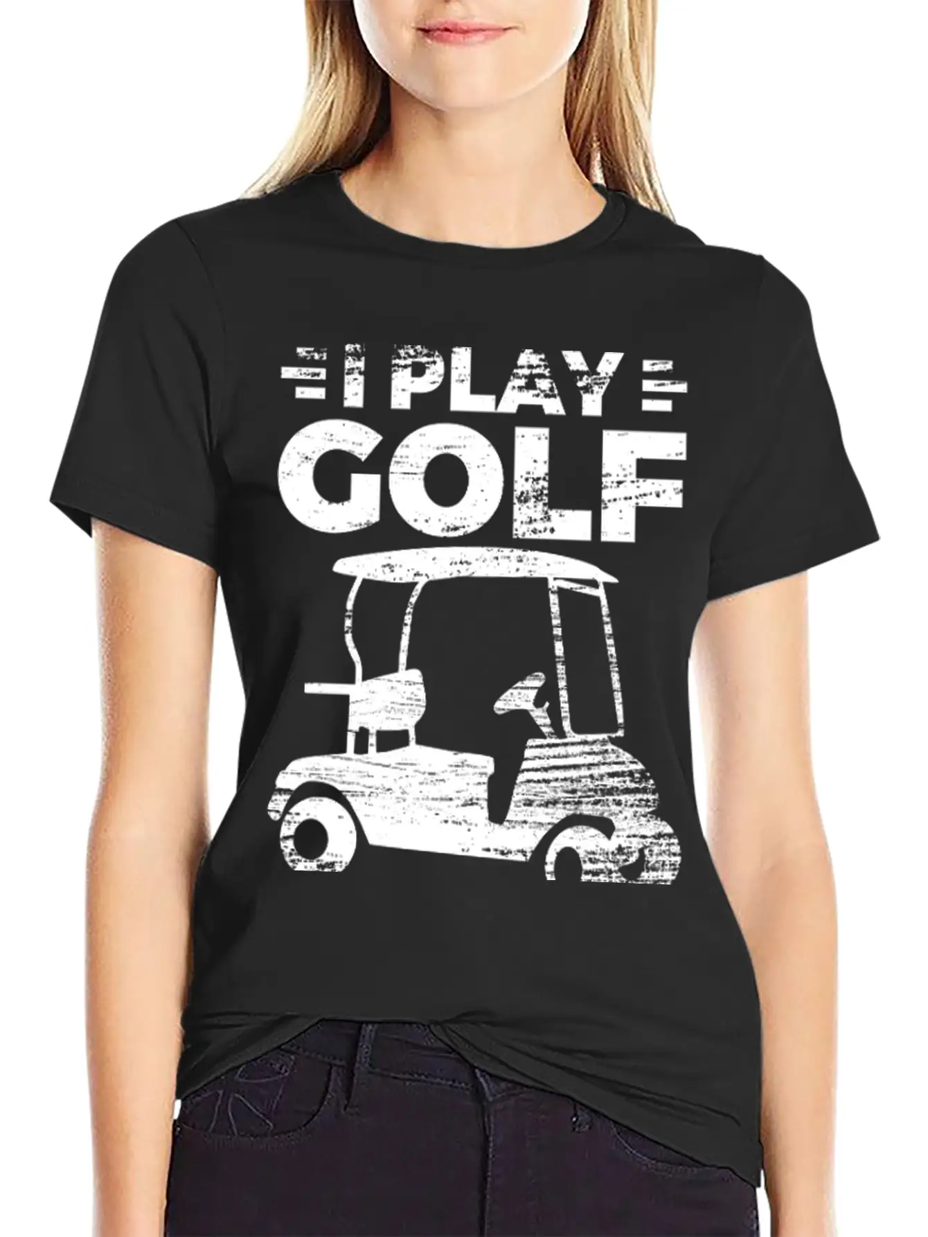 I Play Golf To Drive Golf Carts Timeless Short Sleeve Tee – Comfy And Minimalist Design