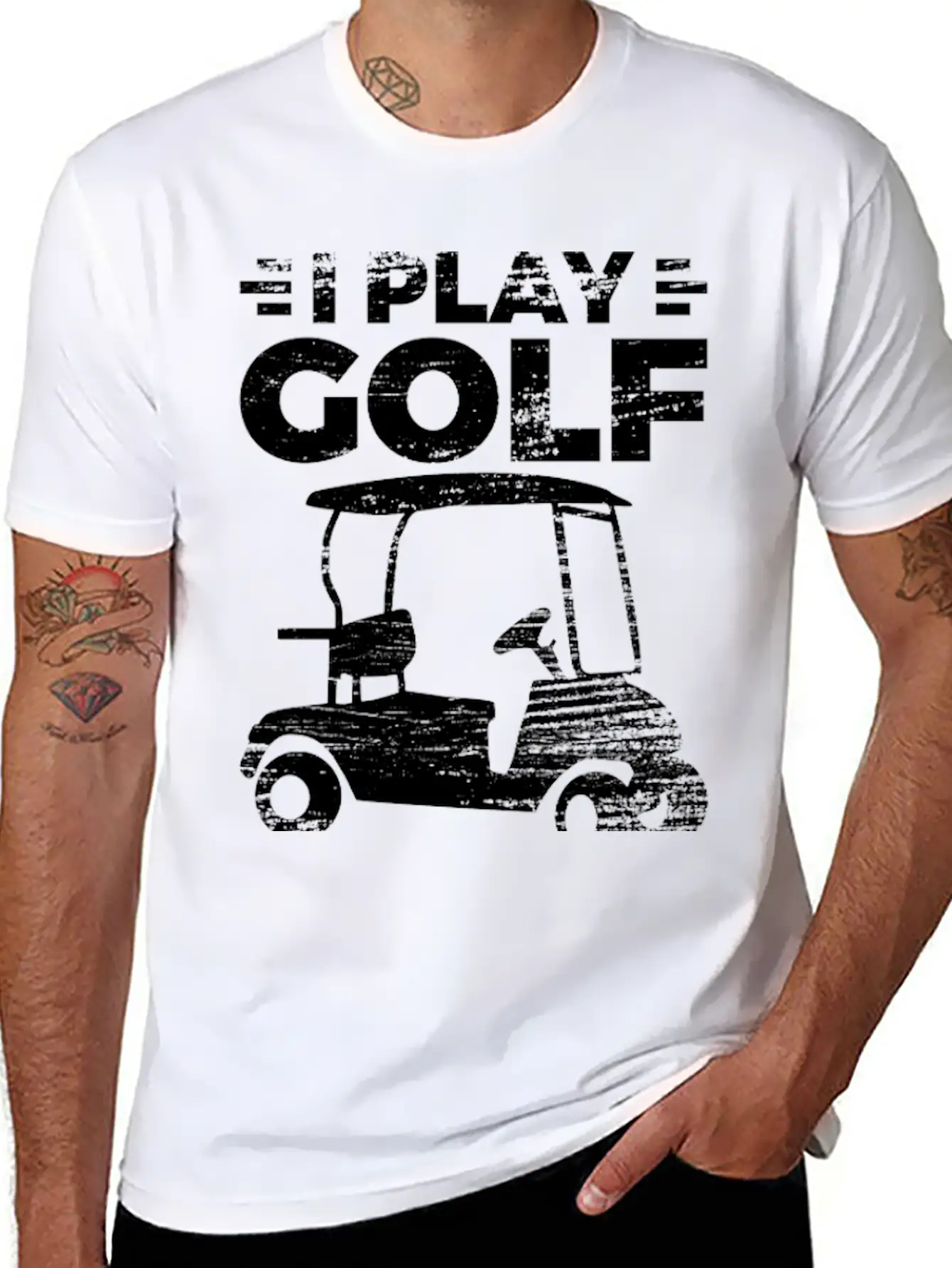 I Play Golf To Drive Golf Carts Timeless Short Sleeve Tee – Comfy And Minimalist Design