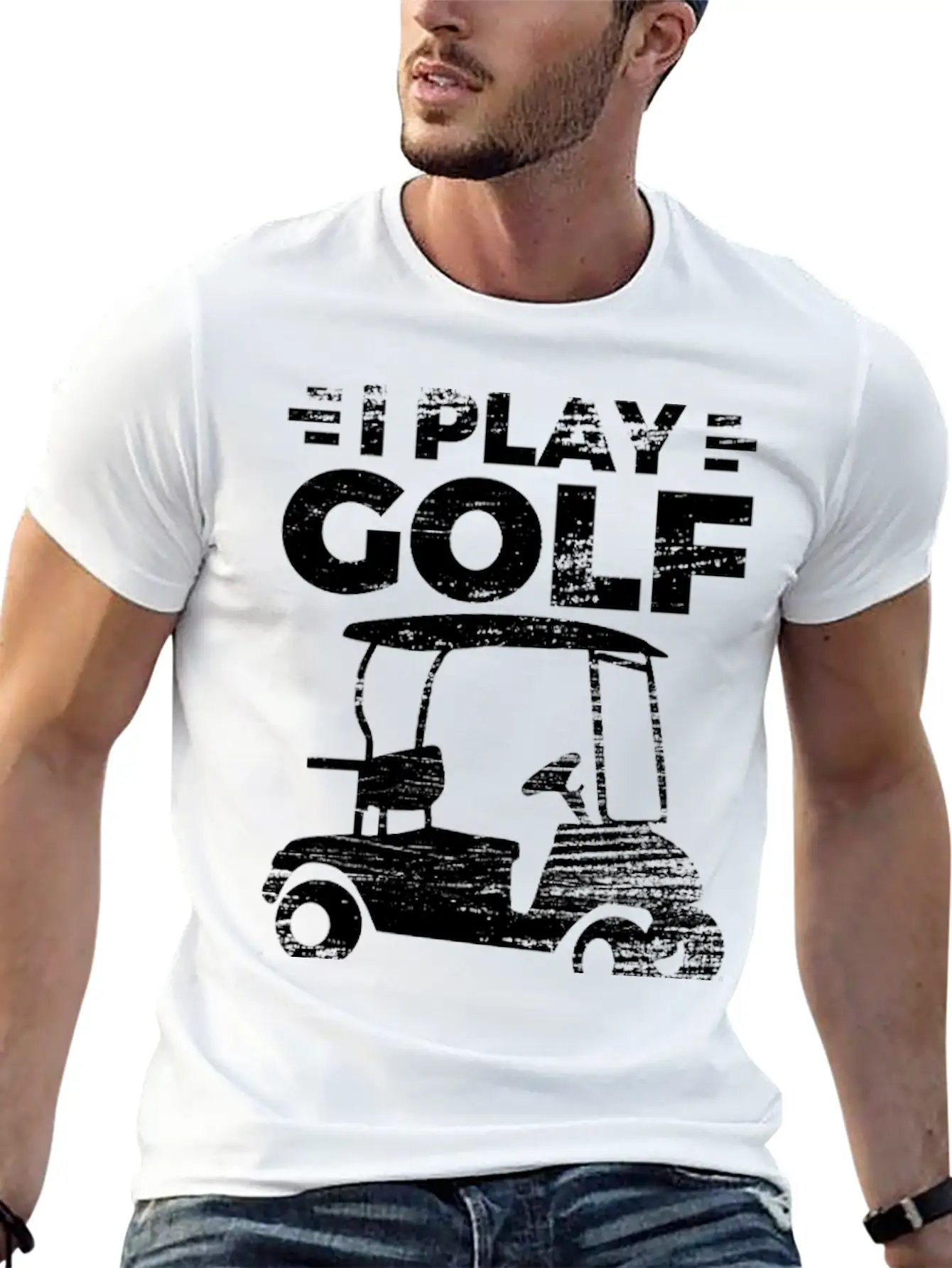 I Play Golf To Drive Golf Carts Timeless Short Sleeve Tee – Comfy And Minimalist Design