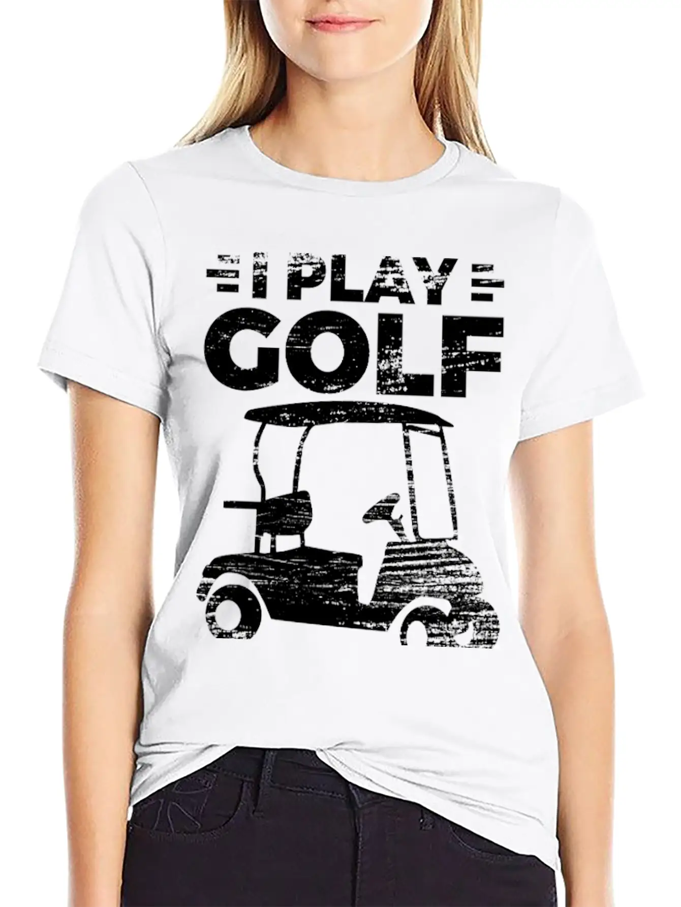 I Play Golf To Drive Golf Carts Timeless Short Sleeve Tee – Comfy And Minimalist Design
