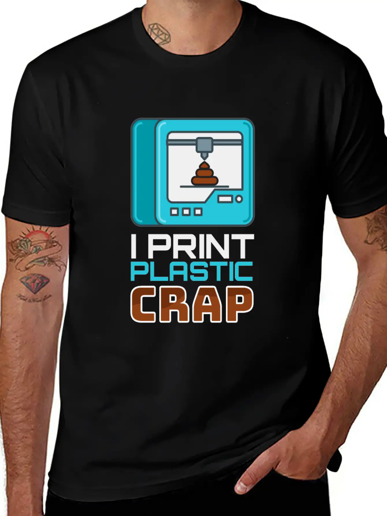 I Print Plastic Crap 3D Print Printer Timeless Short Sleeve Tee – Comfy And Minimalist Design