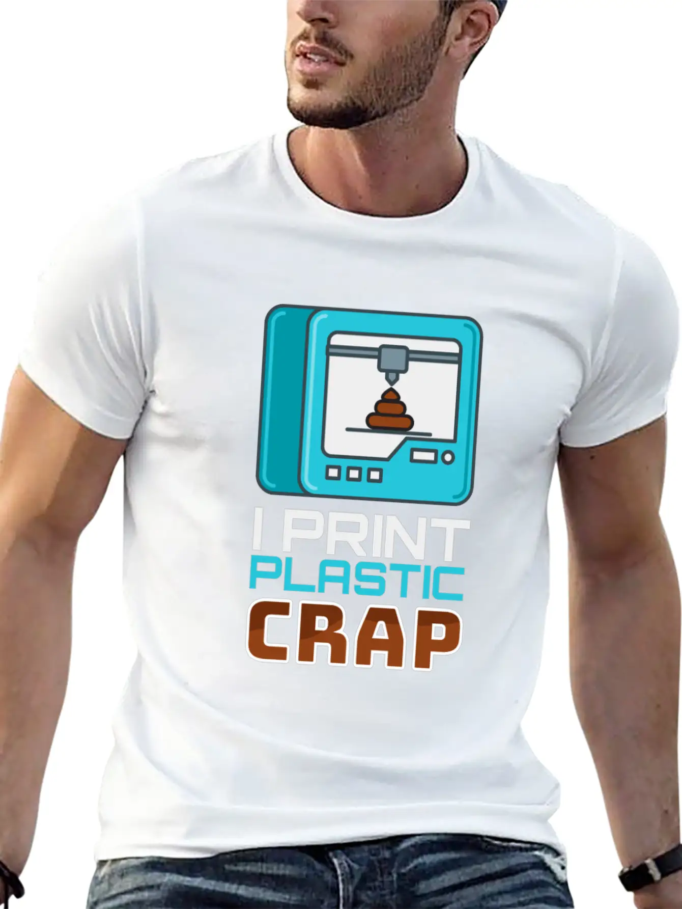 I Print Plastic Crap 3D Print Printer Timeless Short Sleeve Tee – Comfy And Minimalist Design