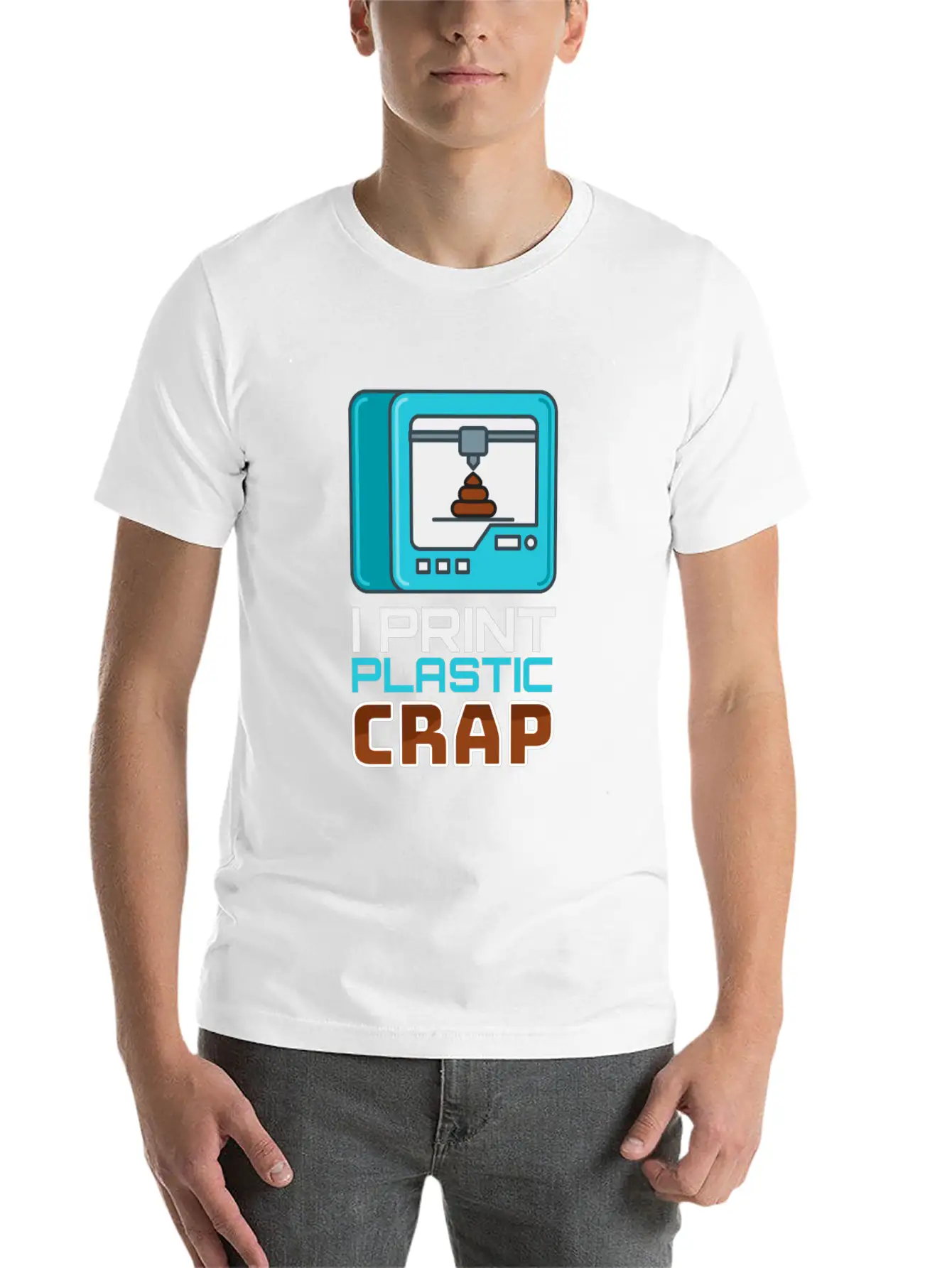 I Print Plastic Crap 3D Print Printer Timeless Short Sleeve Tee – Comfy And Minimalist Design