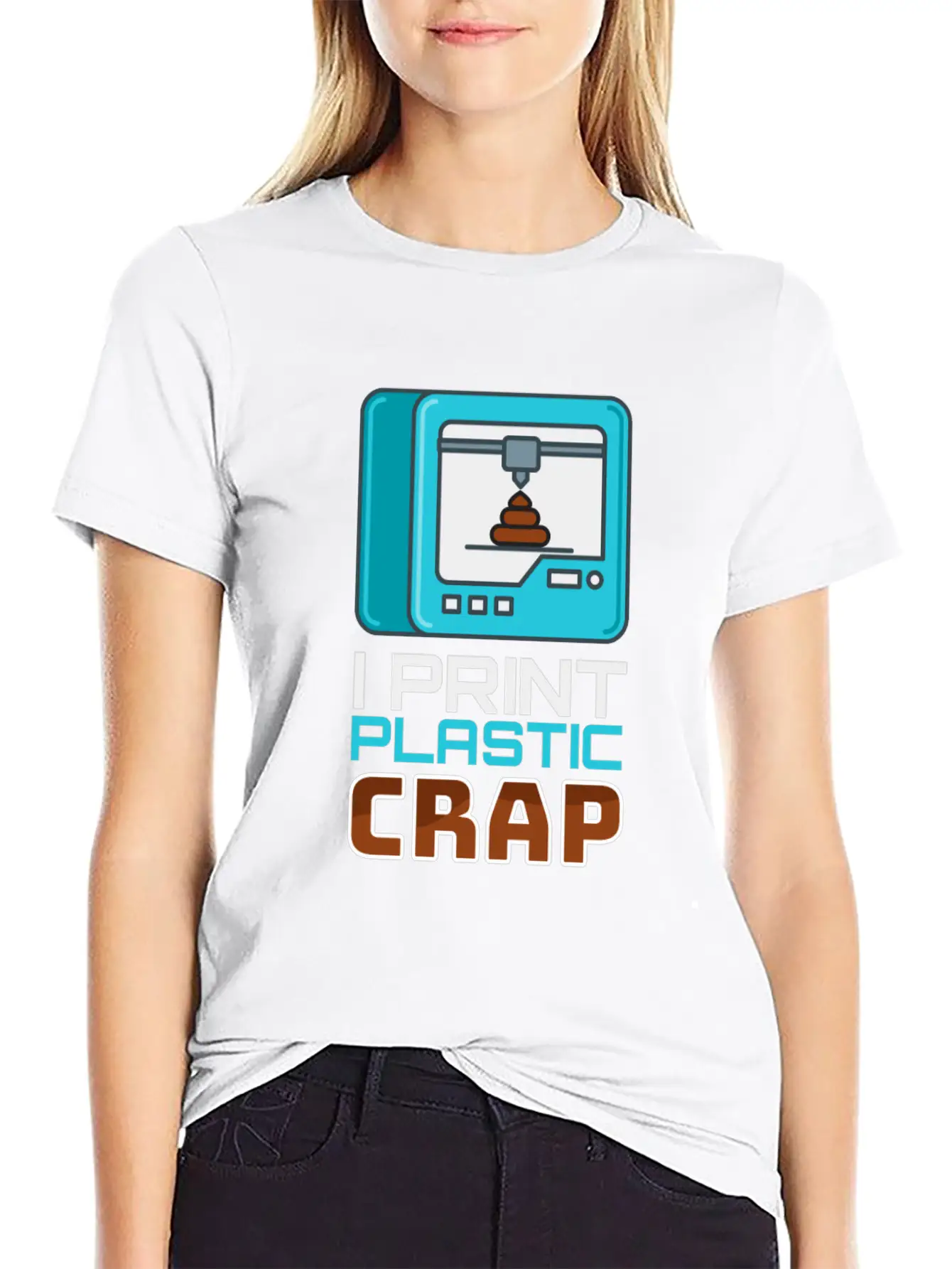 I Print Plastic Crap 3D Print Printer Timeless Short Sleeve Tee – Comfy And Minimalist Design