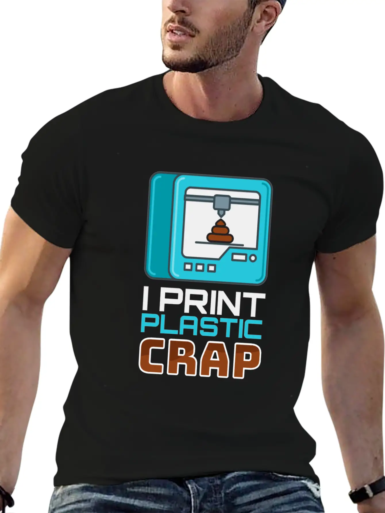 I Print Plastic Crap 3D Print Printer Timeless Short Sleeve Tee – Comfy And Minimalist Design