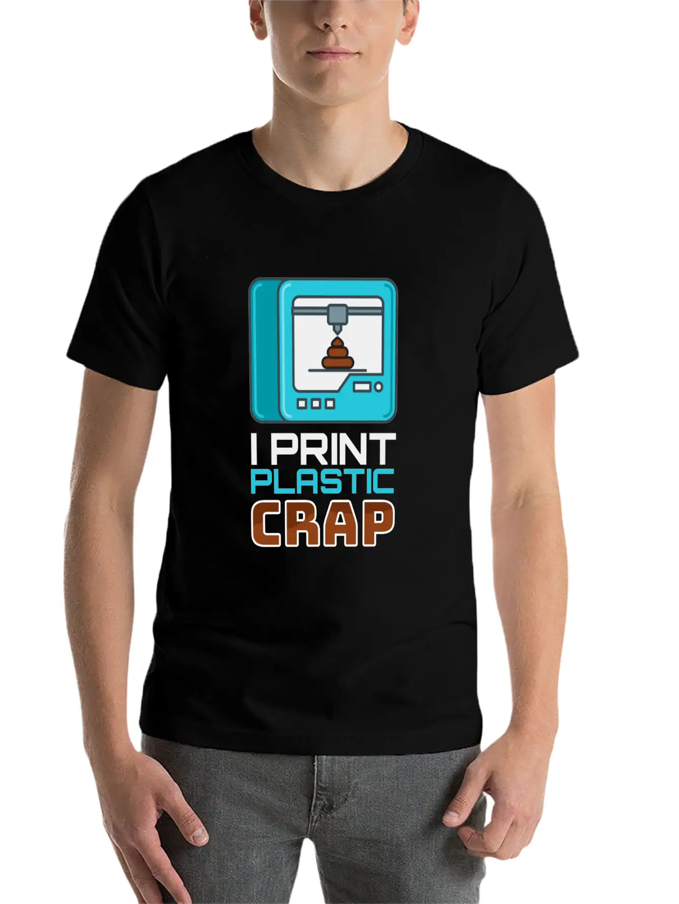 I Print Plastic Crap 3D Print Printer Timeless Short Sleeve Tee – Comfy And Minimalist Design
