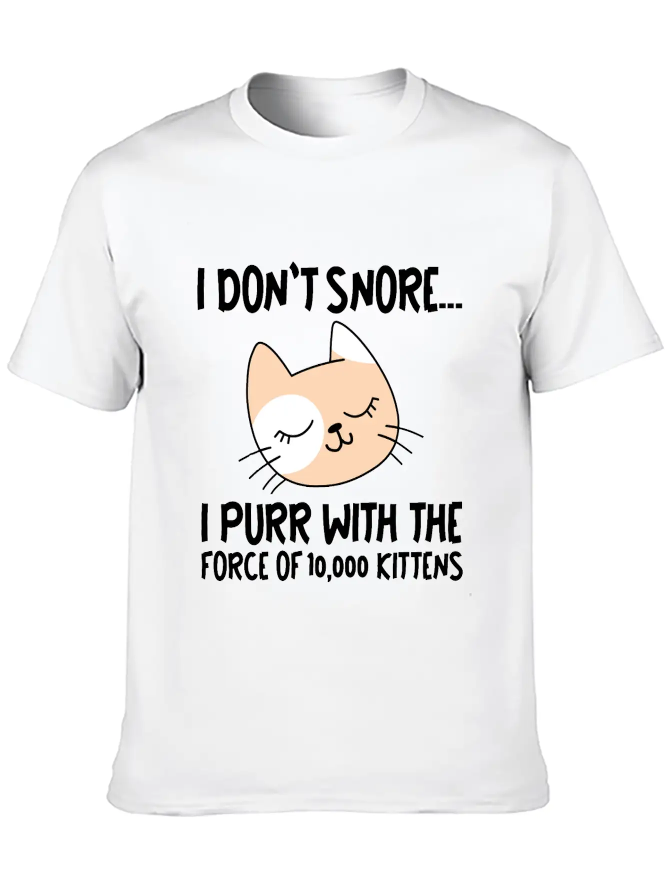 I Purr With The Force Of 10,000 Kittens 1 Comfortable Minimalist Graphic Tee – Summer Style Essential