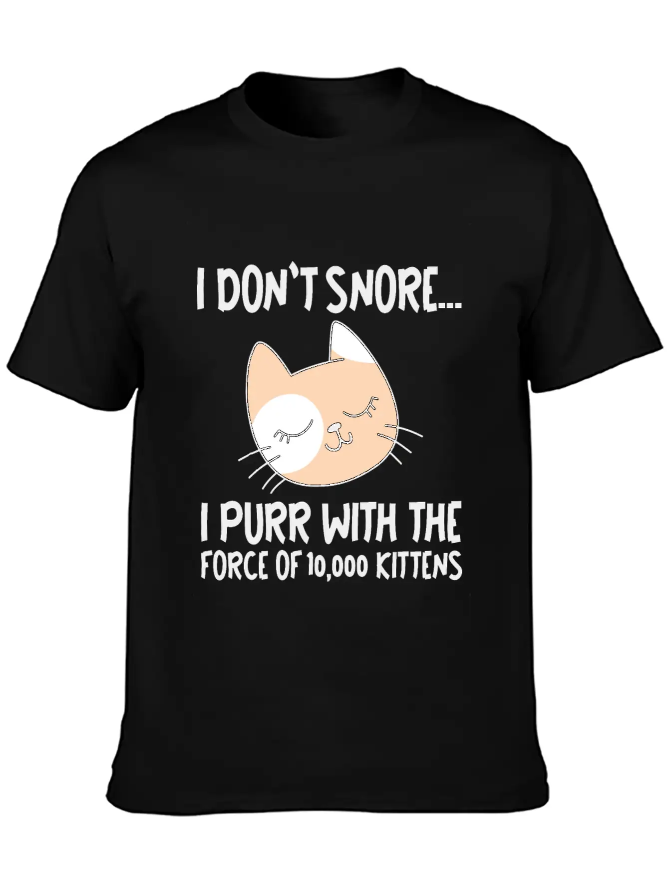 I Purr With The Force Of 10,000 Kittens 1 Comfortable Minimalist Graphic Tee – Summer Style Essential